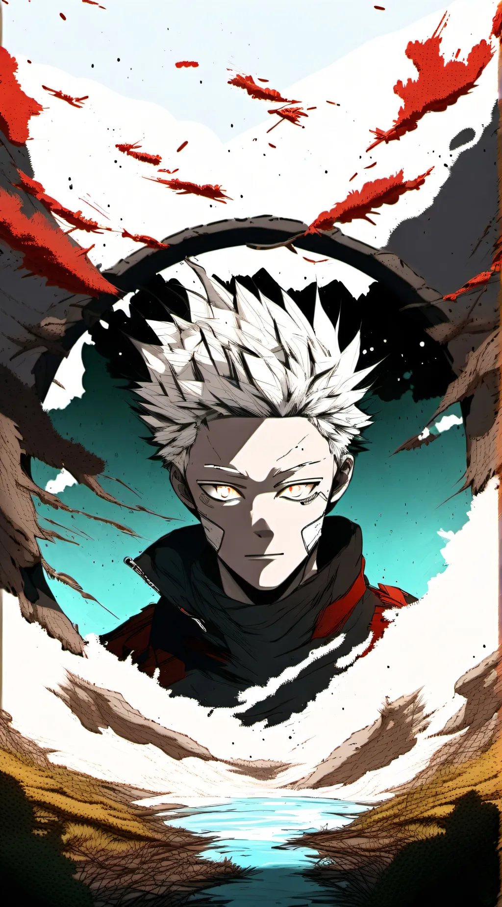 ai character: Gojo: rip 🥲 background