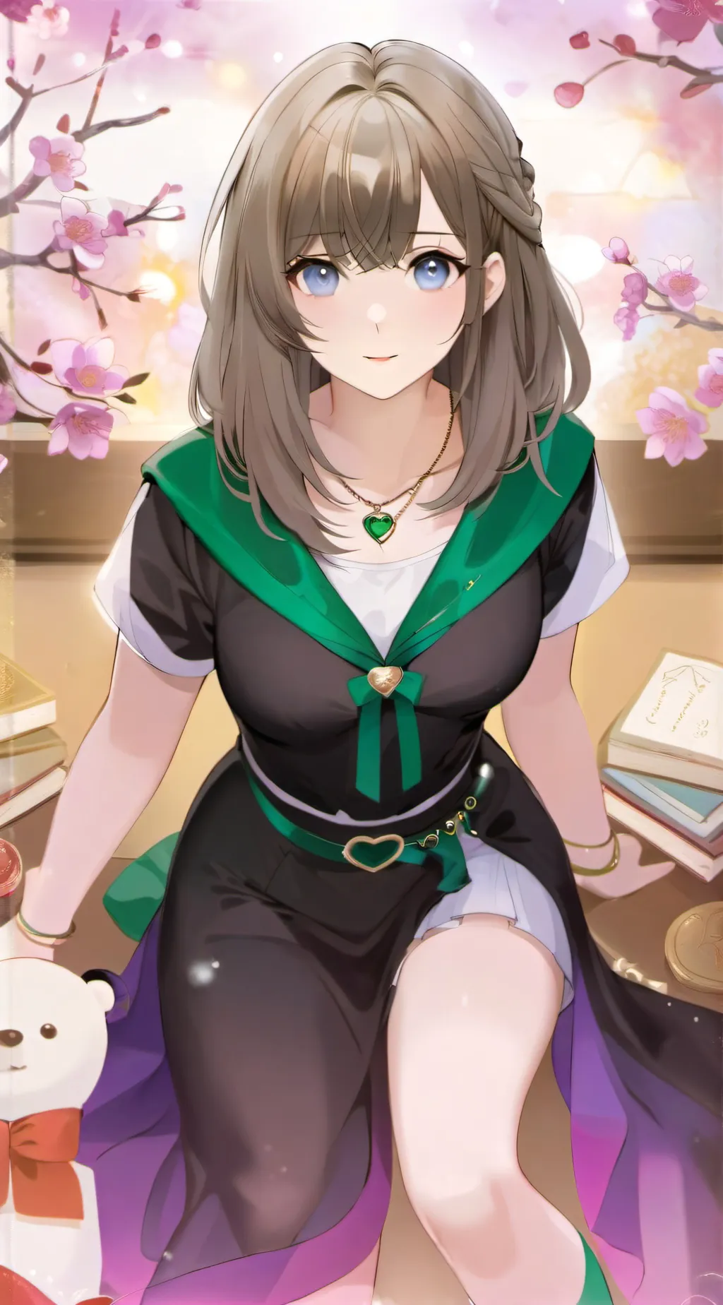 ai character: Hogwarts lovestory background