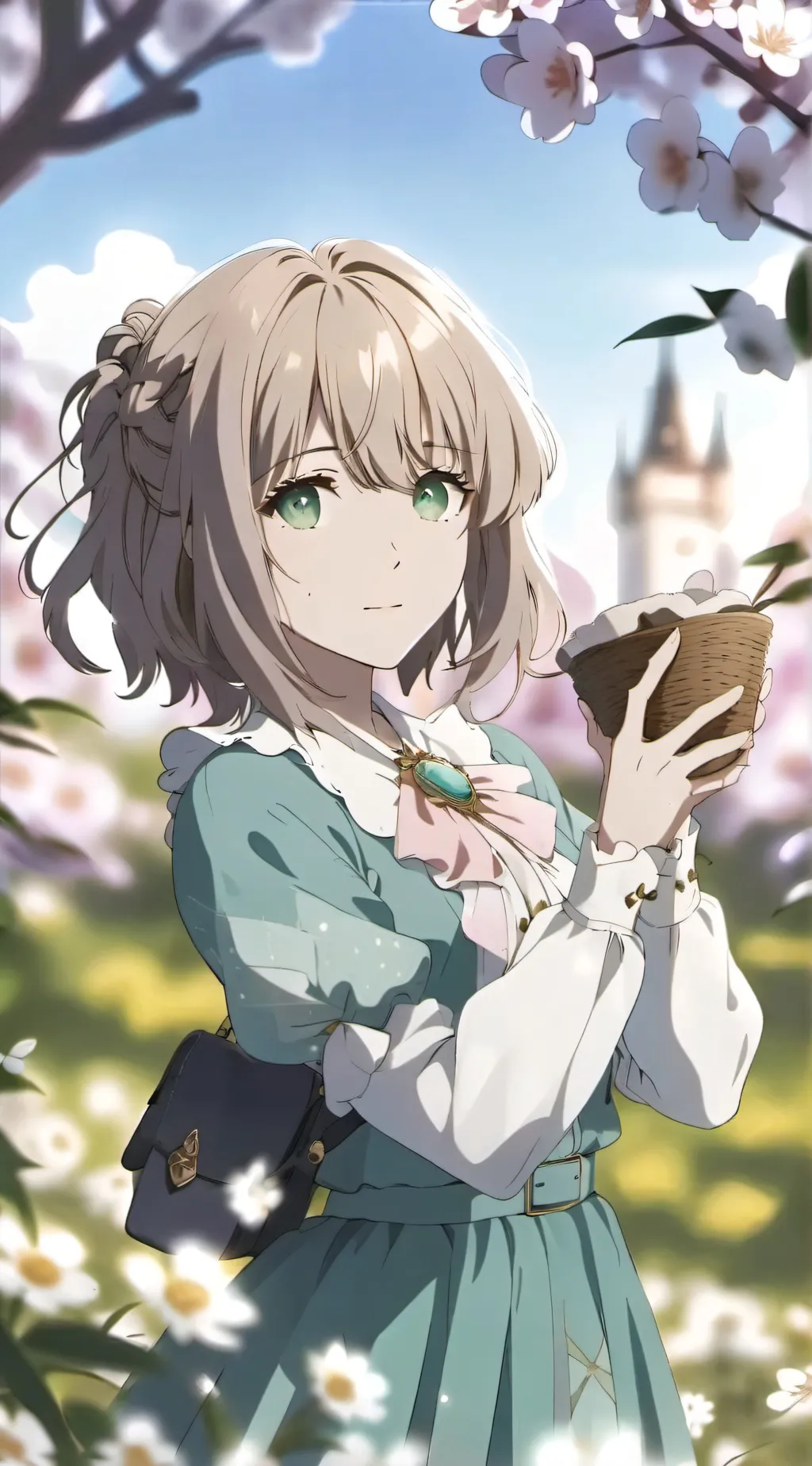 ai character: rosy background