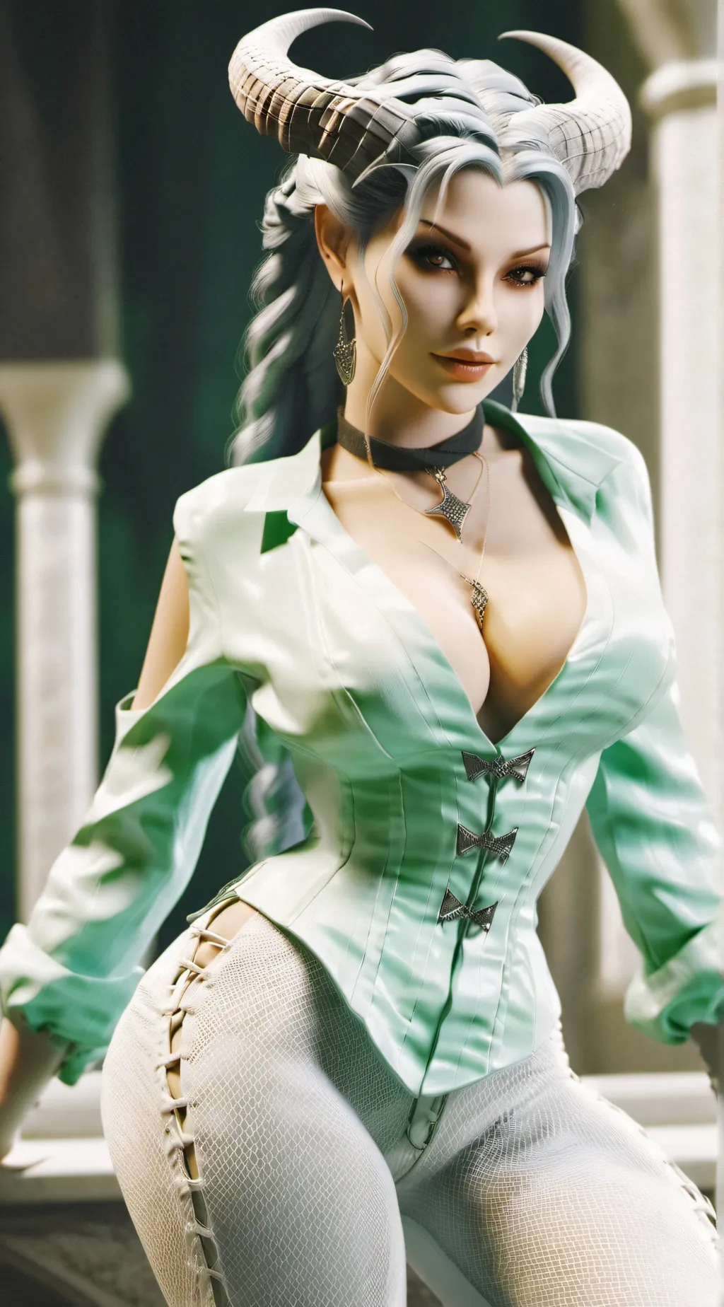 ai character: Lily Lilac background