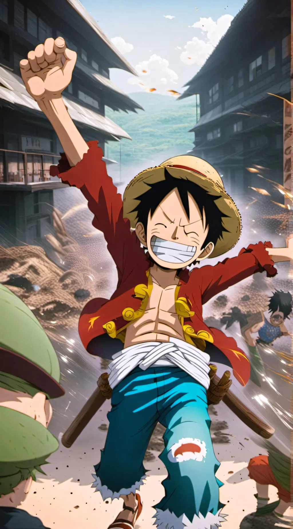 ai character: monkey de Luffy background