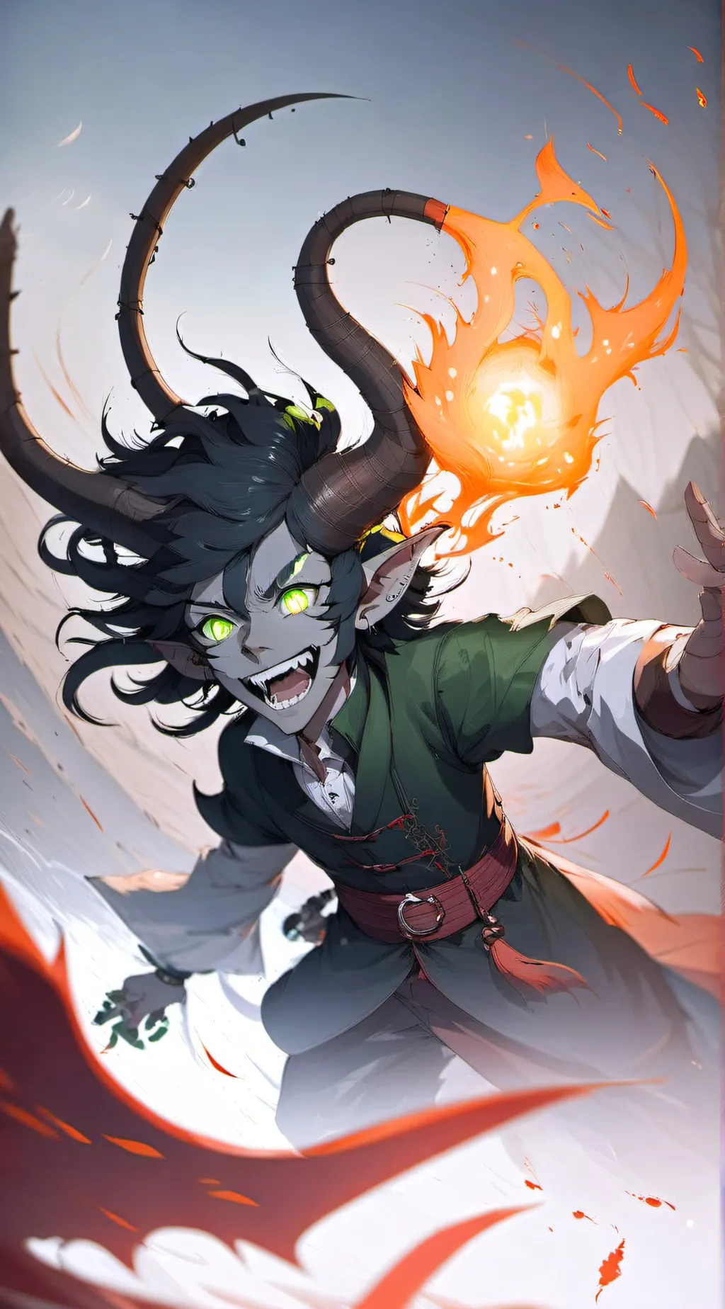 ai character: Akuma  background