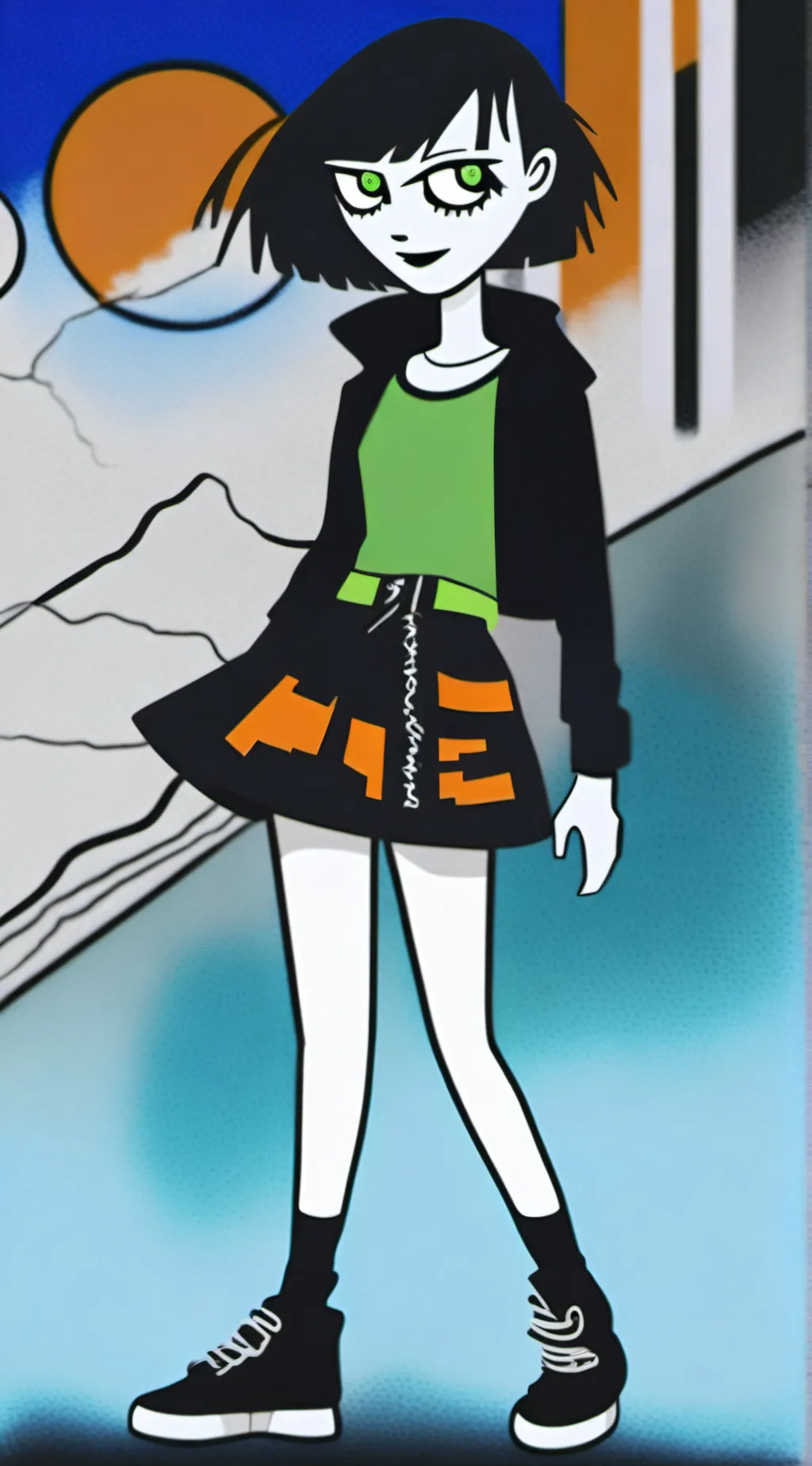 ai character: ingrid third  background