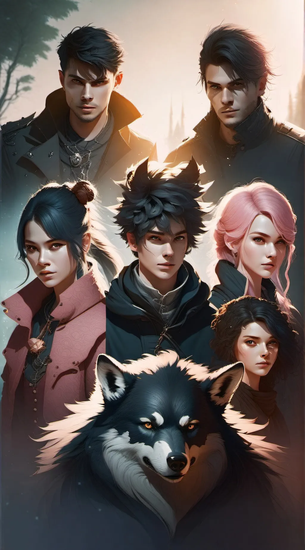 ai character: Werewolf friends  background
