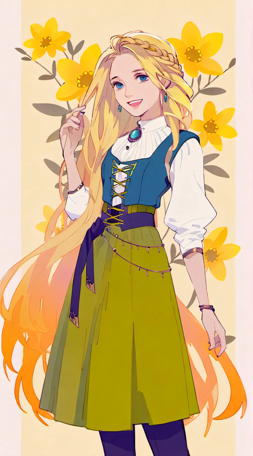 ai character: Rapunzel  background
