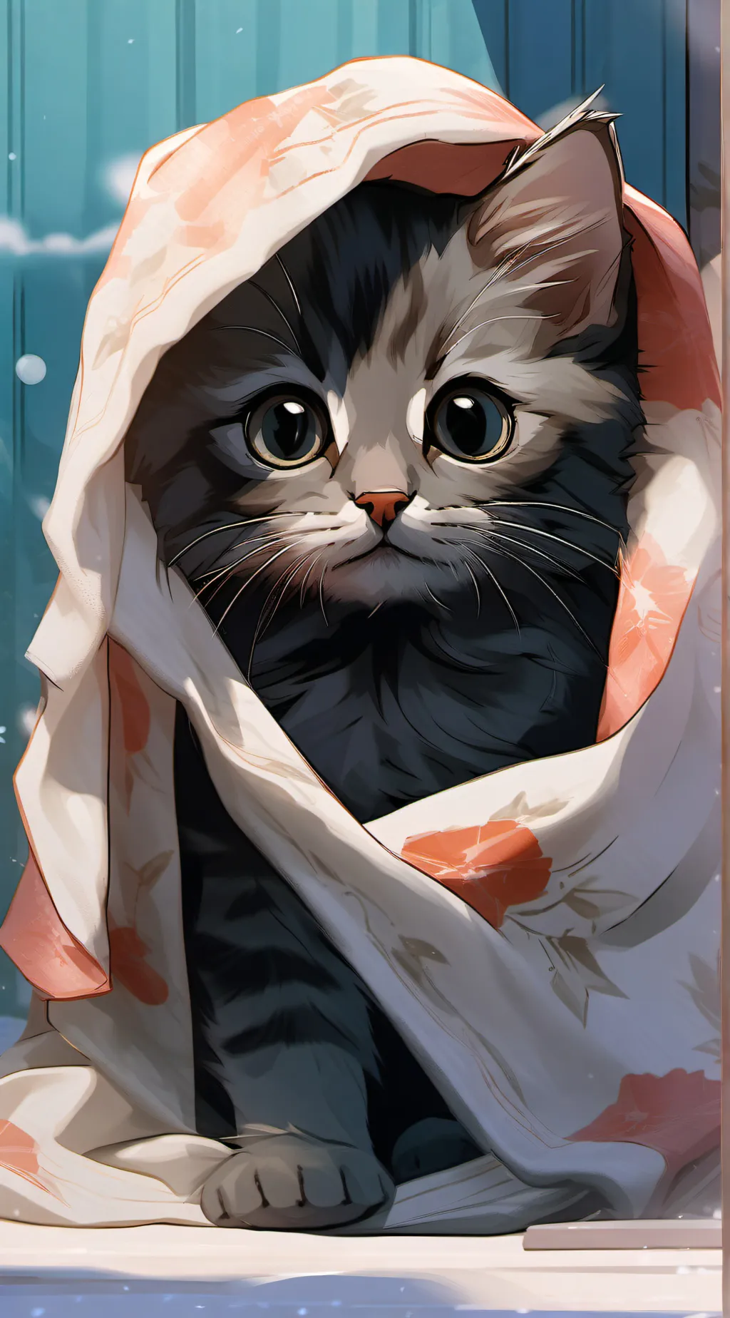 ai character: Cute food stealer background