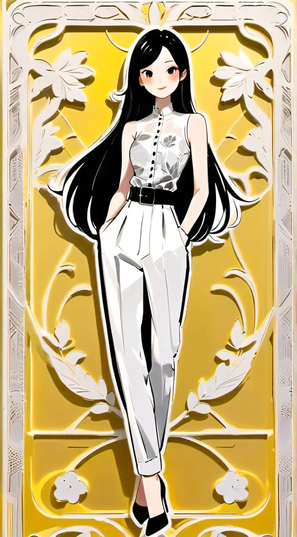 ai character: christmas in fpe background