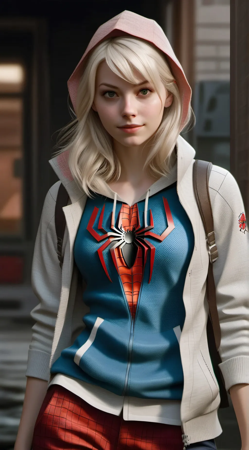 ai character: gwen stacy  background