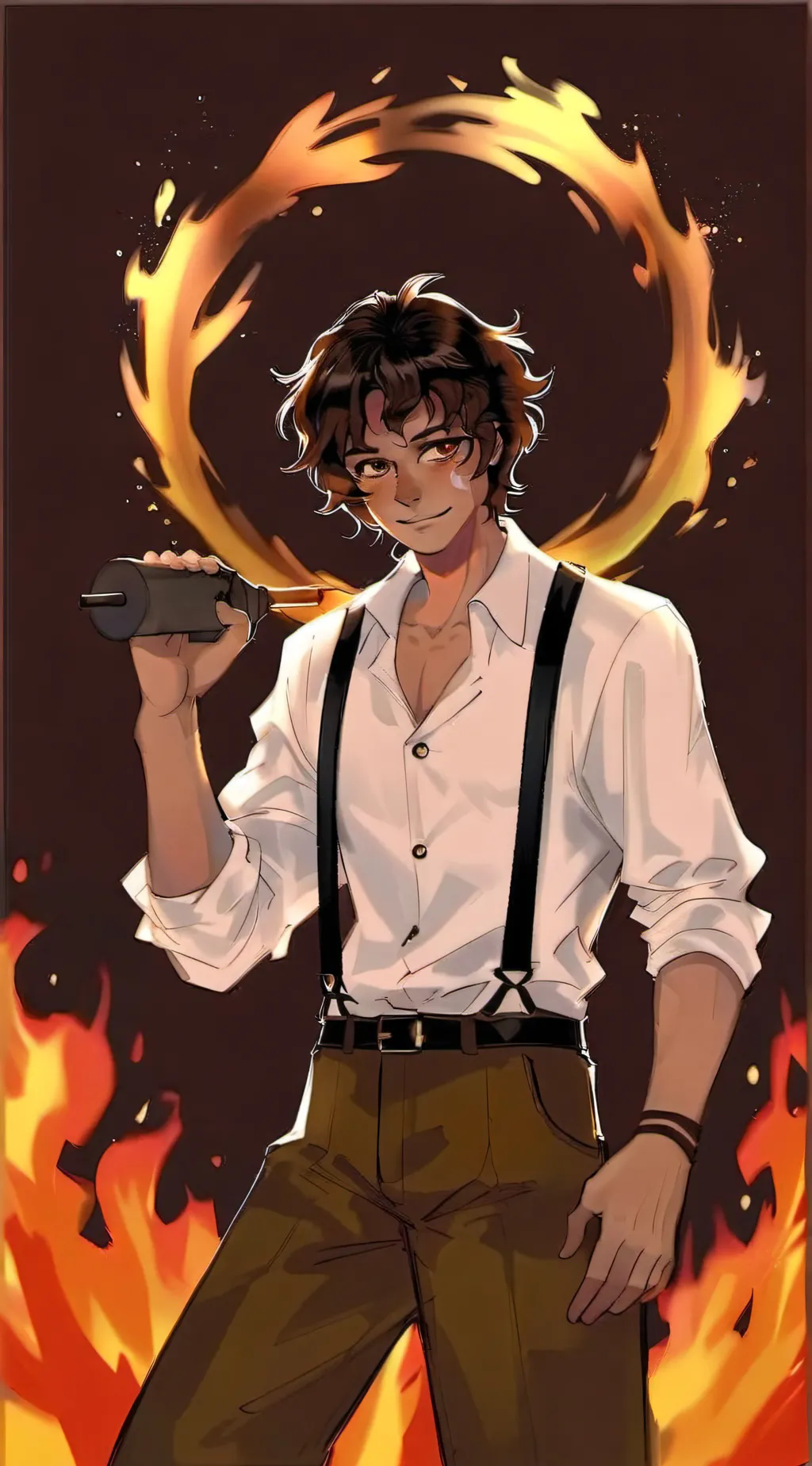 ai character: Leo Valdez  background