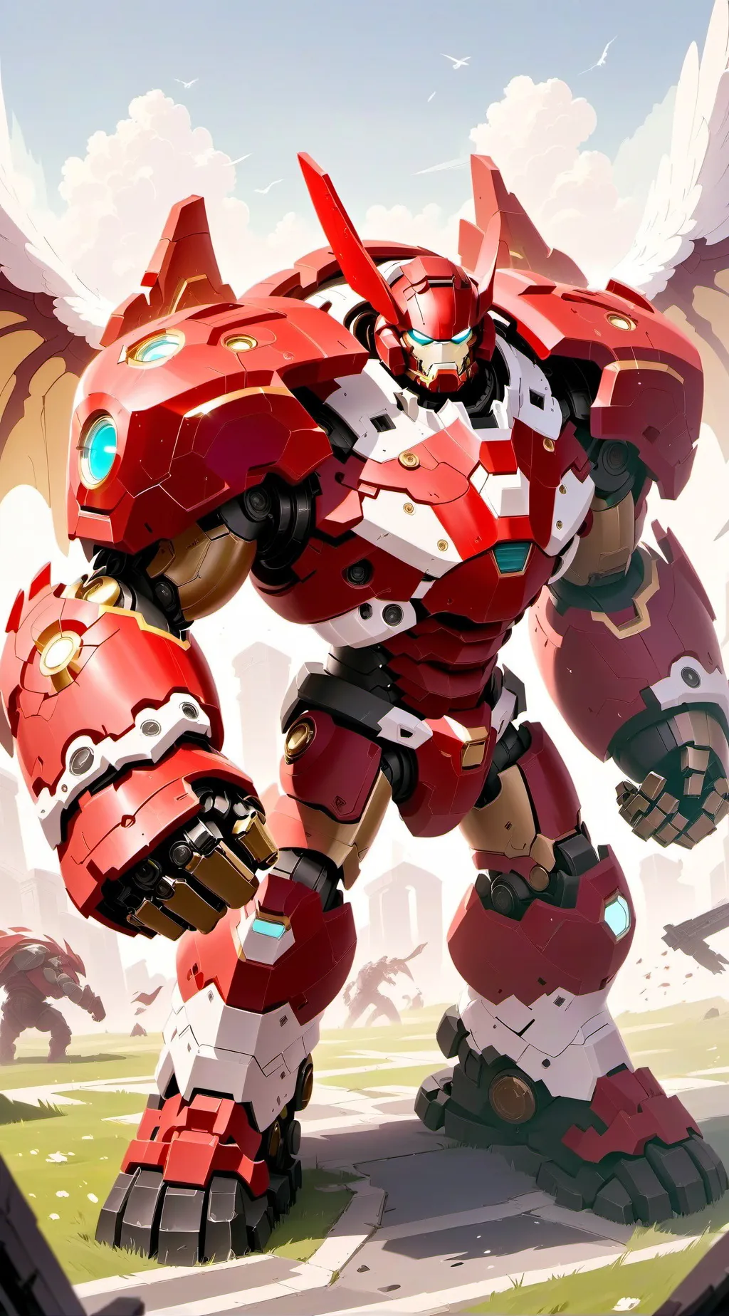 ai character: hulkbuster  background