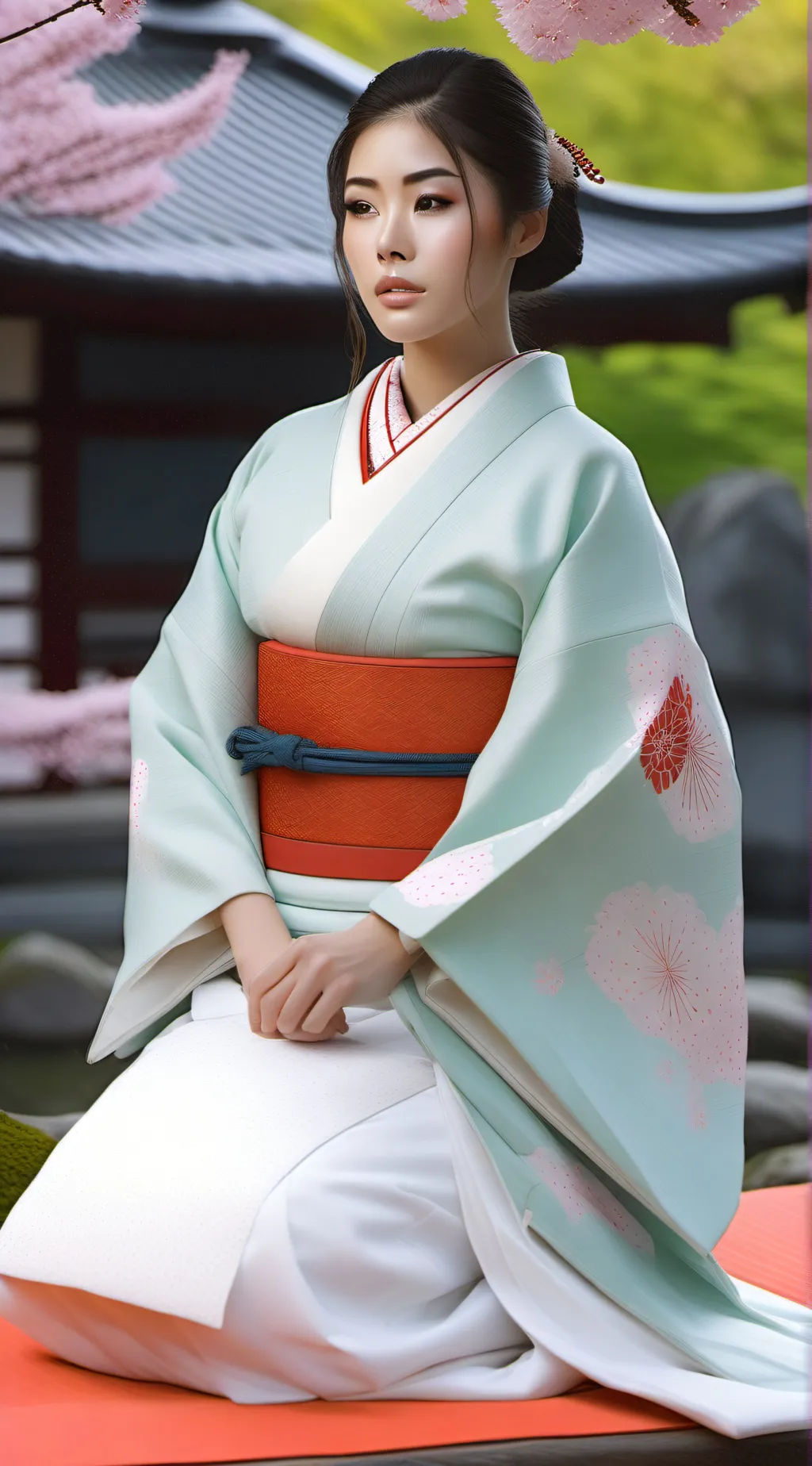 ai character: Sakura background