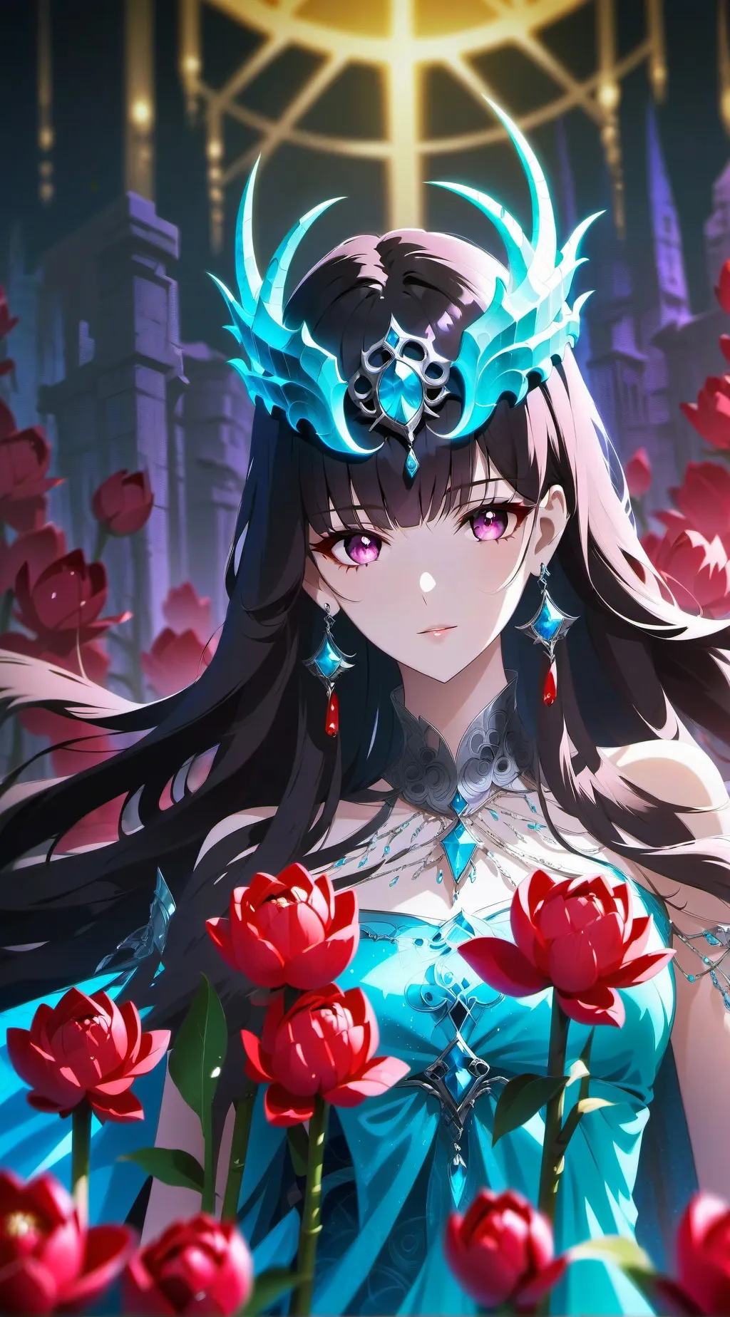 ai character: Maya Yotsuba  background