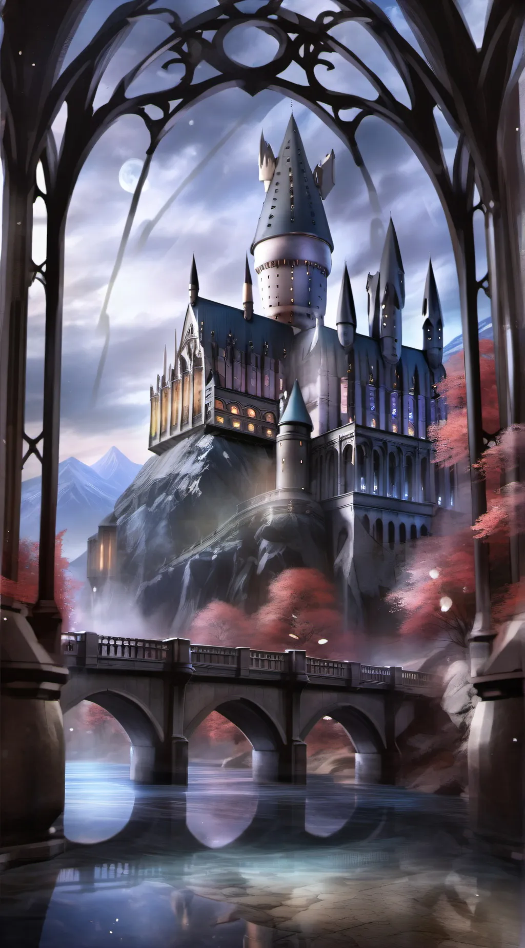 ai character: 🫐Hogwarts🪐 background