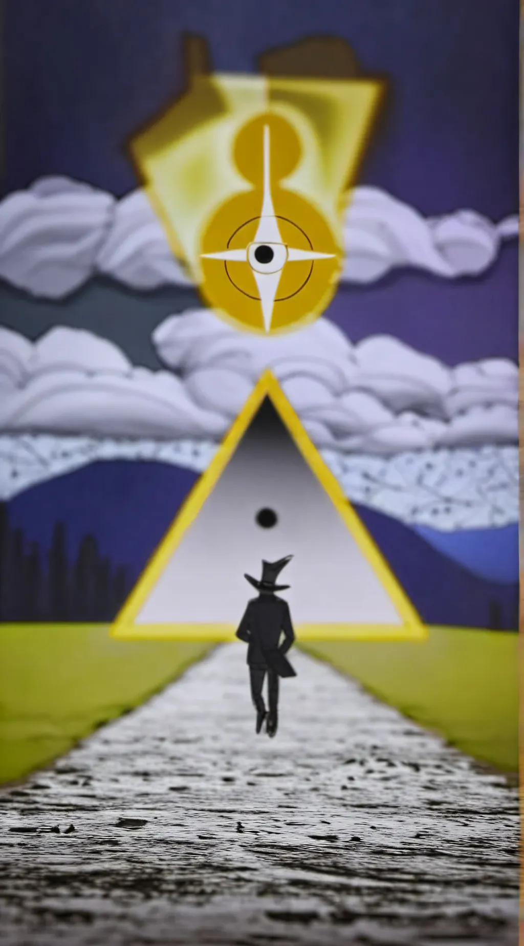 ai character: Bill cipher  background