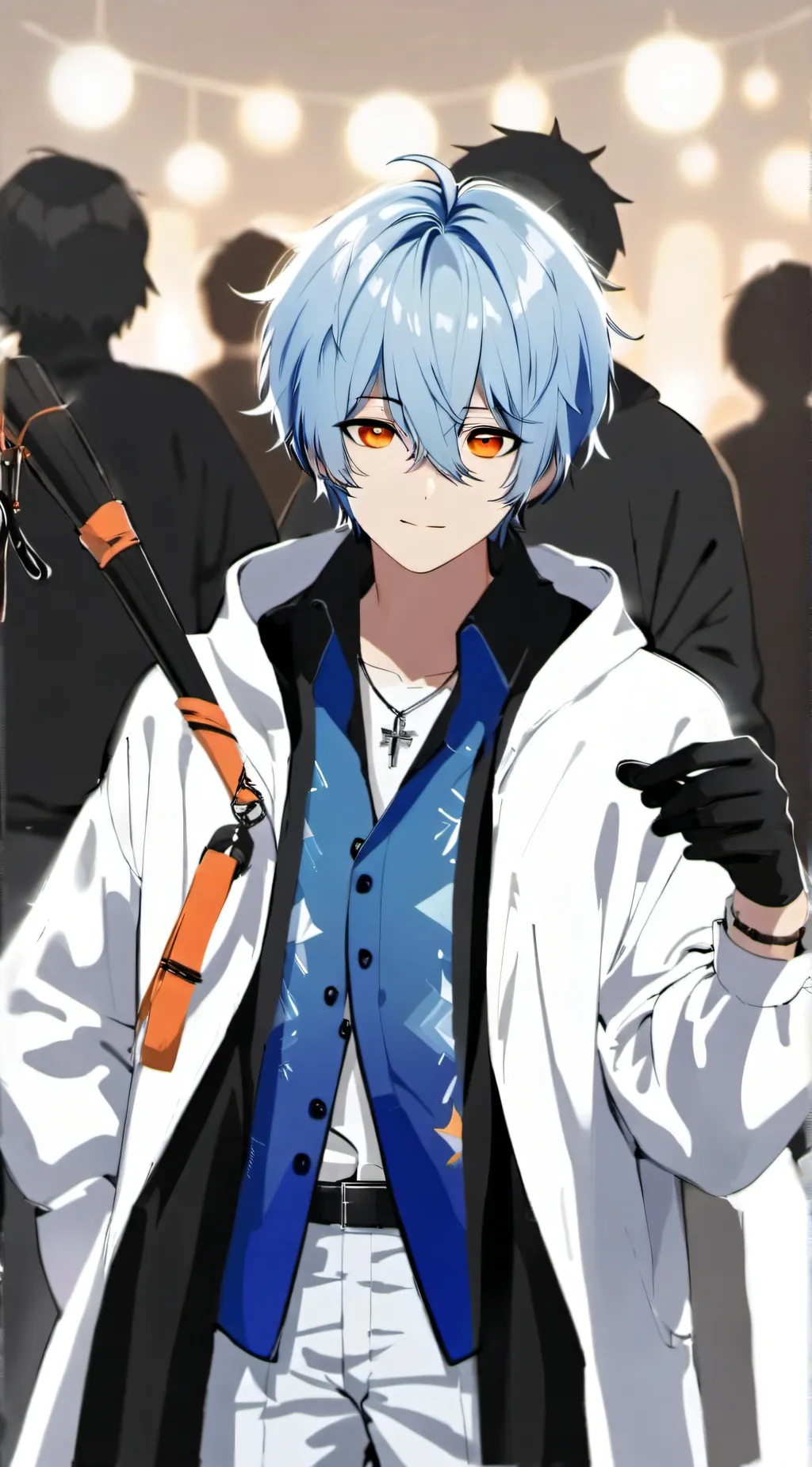 ai character: blue background