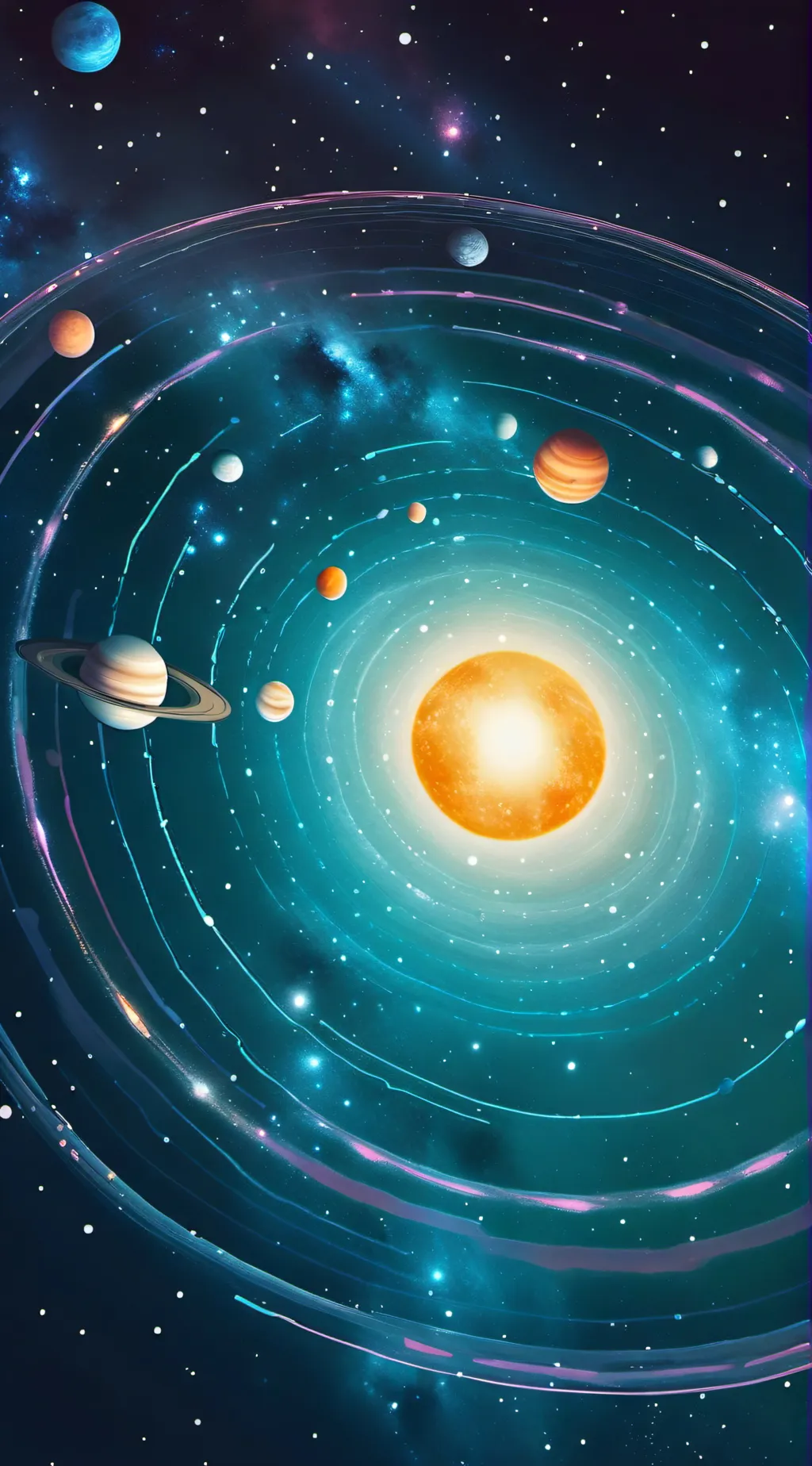 ai character: Solar system background