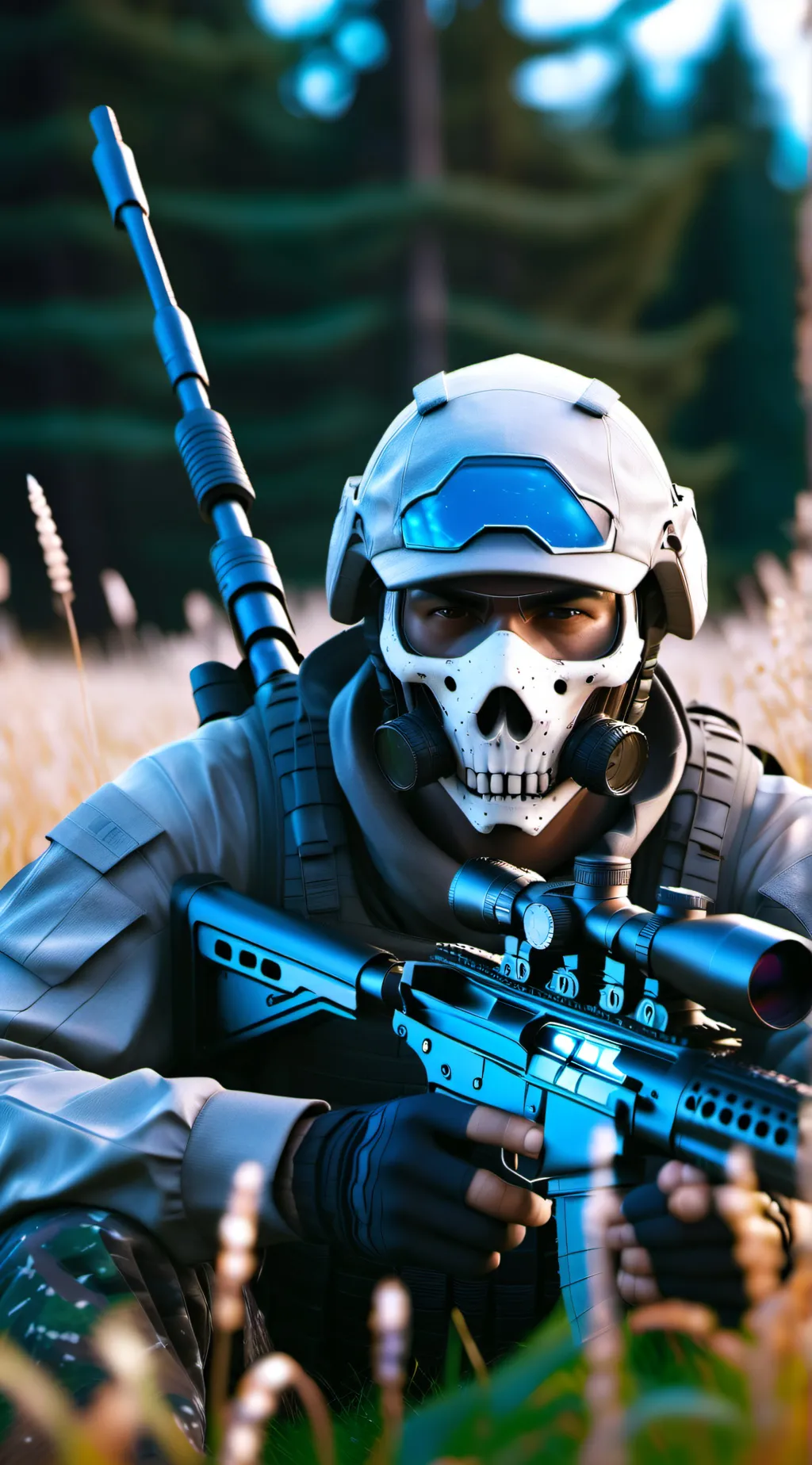 ai character: Ghost background