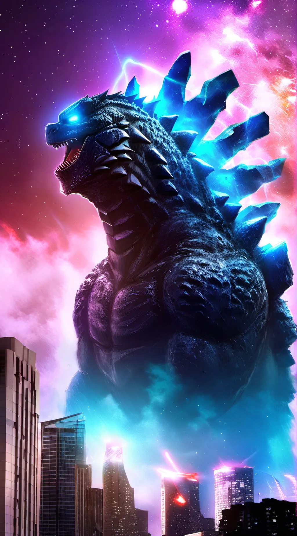 ai character: Godzilla background