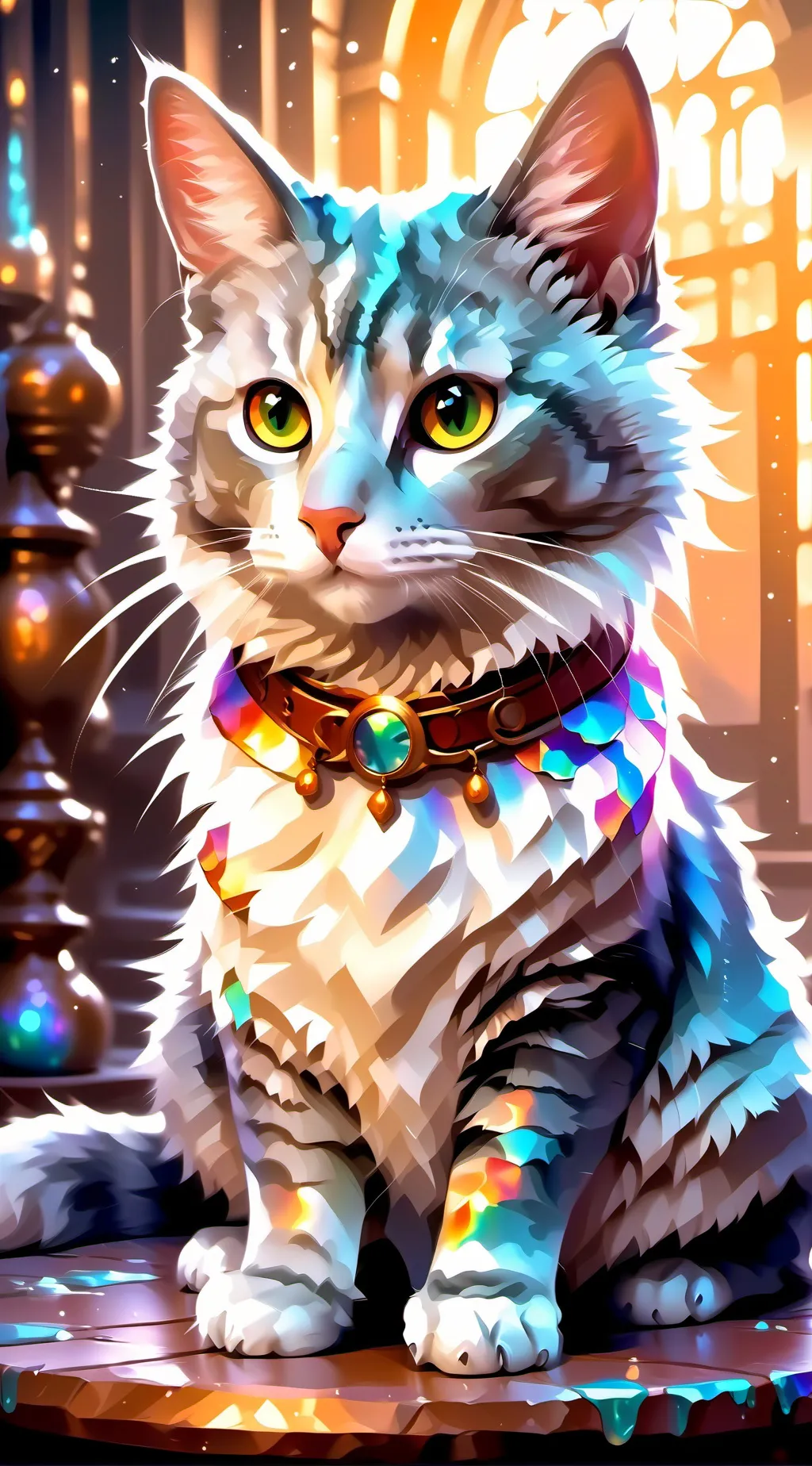 ai character: a cat background