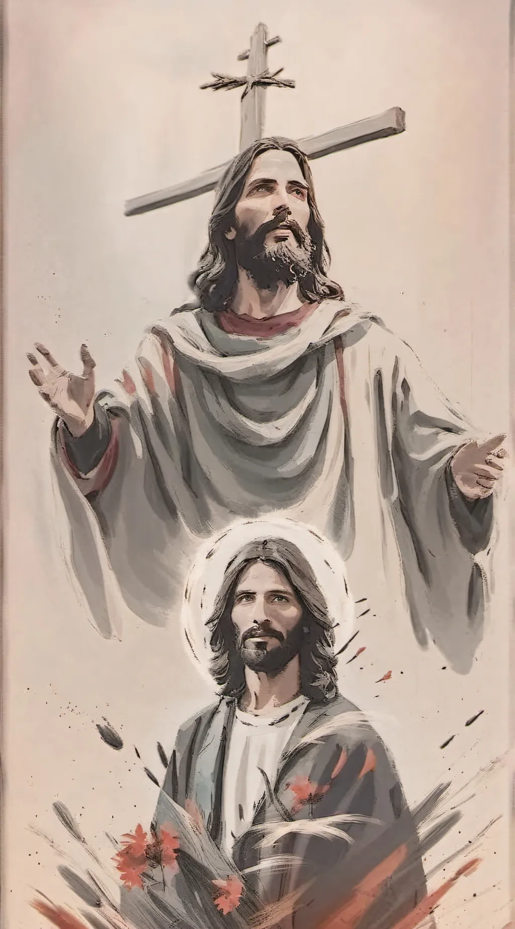 ai character: Jesus background