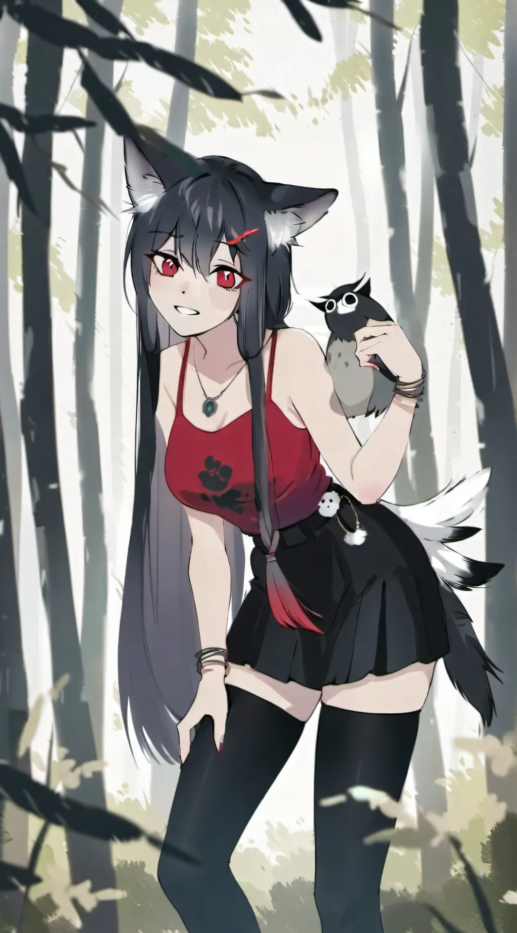 ai character: bloomy background