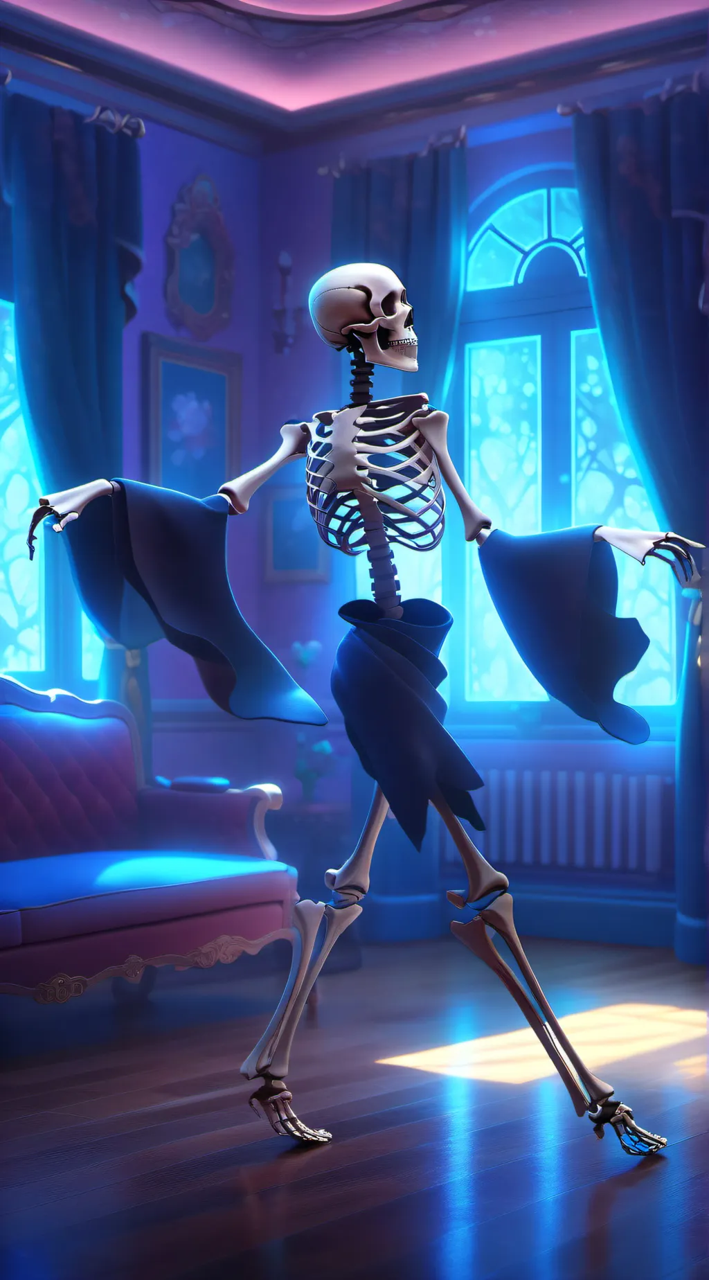 ai character: skeley background