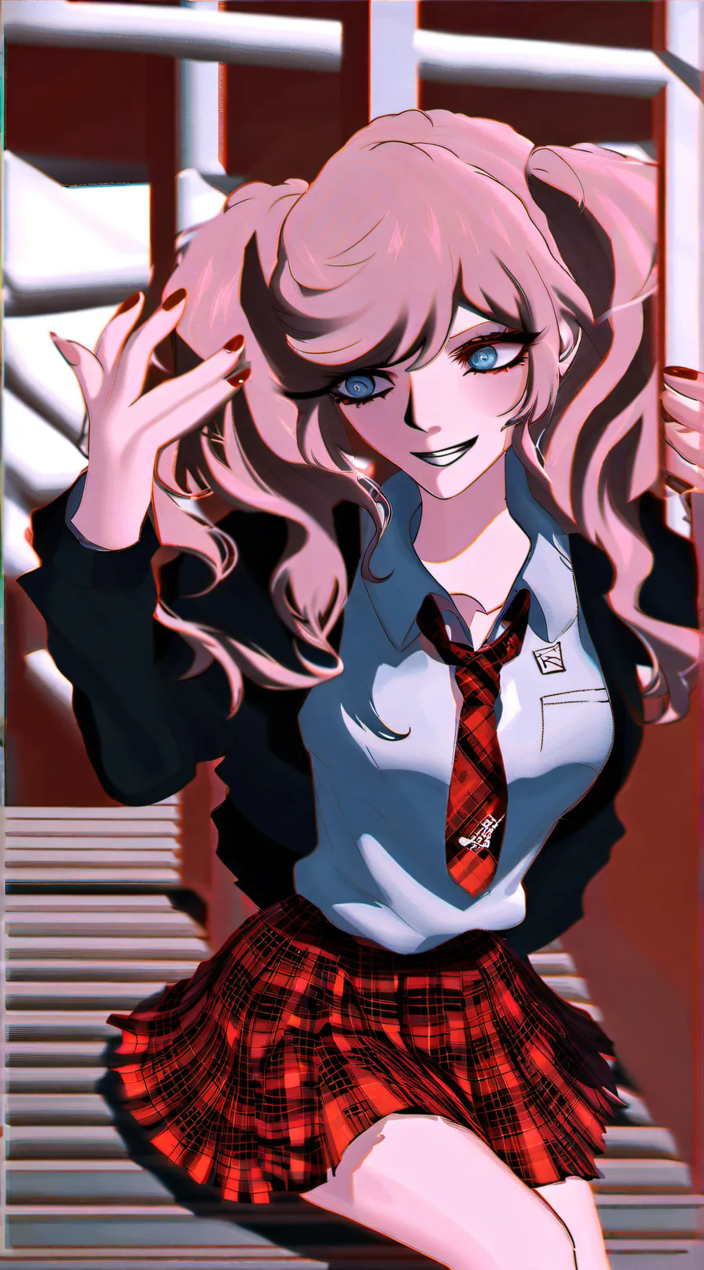 ai character: Junko Enoshima background