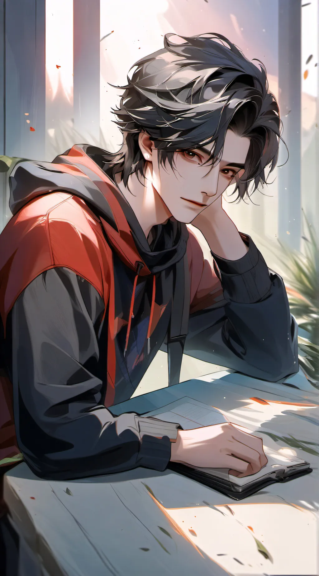 ai character: 🖤.Levi.🖤 background
