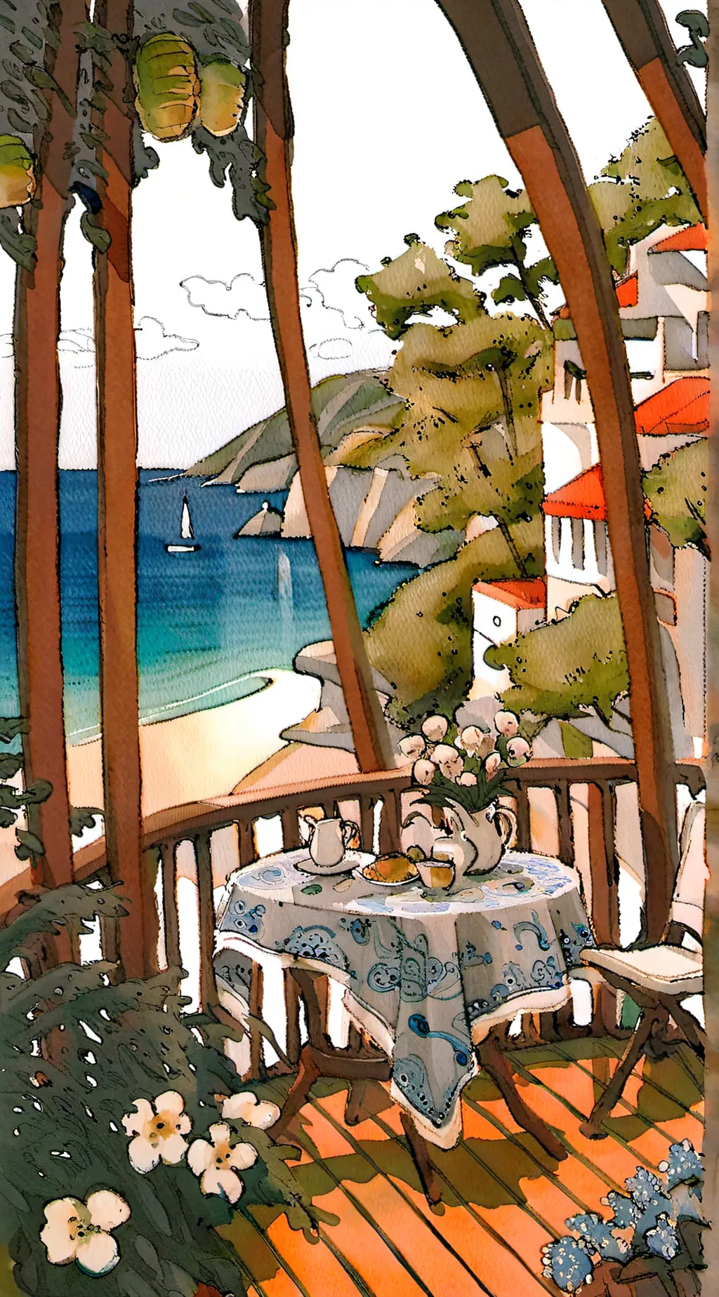 ai character: JJK(beach) background