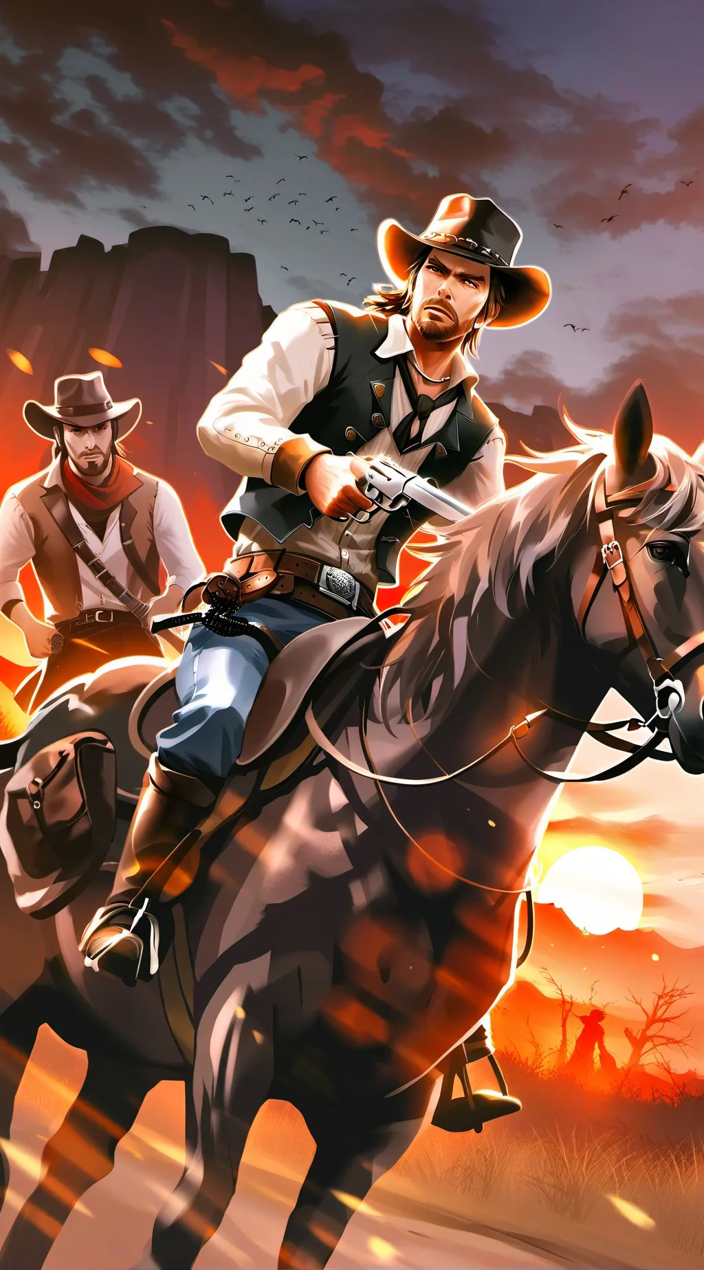 ai character: Arthur Morgan  background