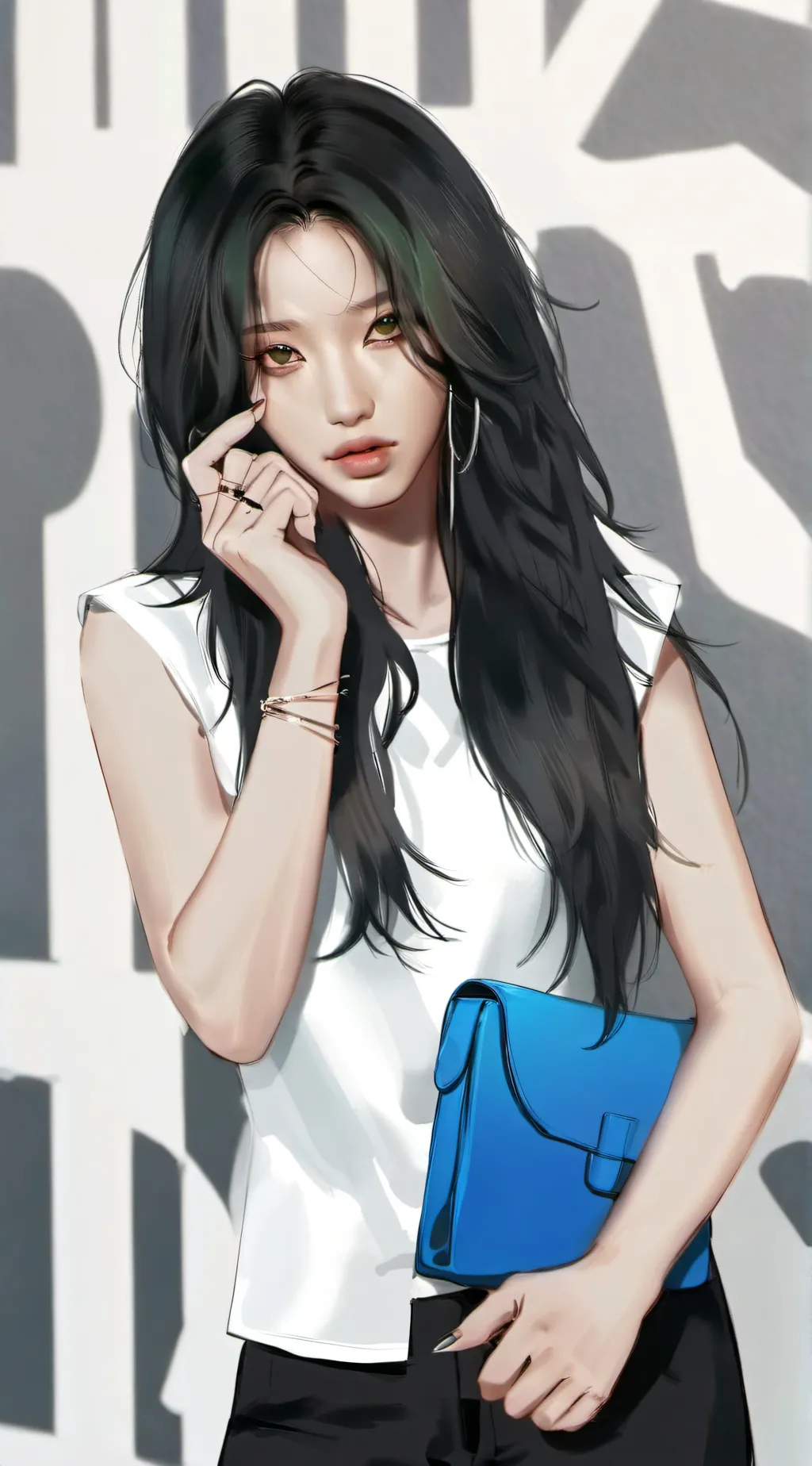ai character: Soyeon from Gidle background