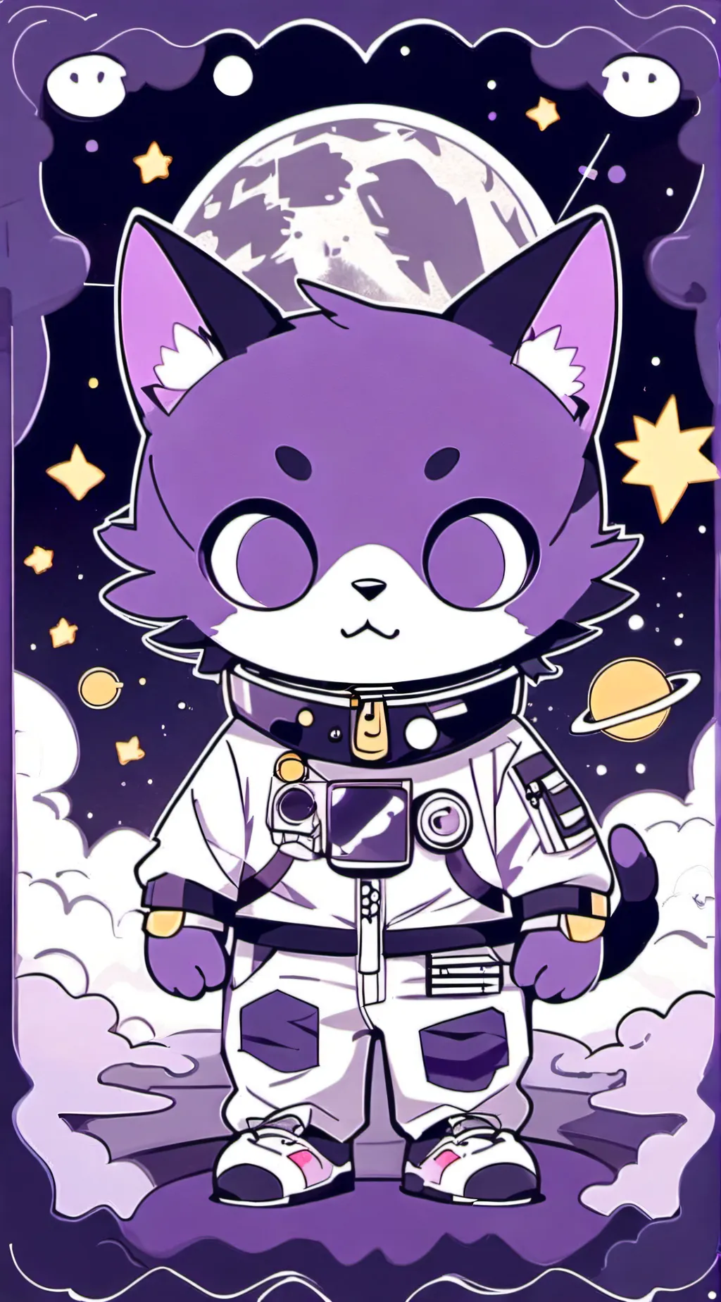 ai character: sc and space. background