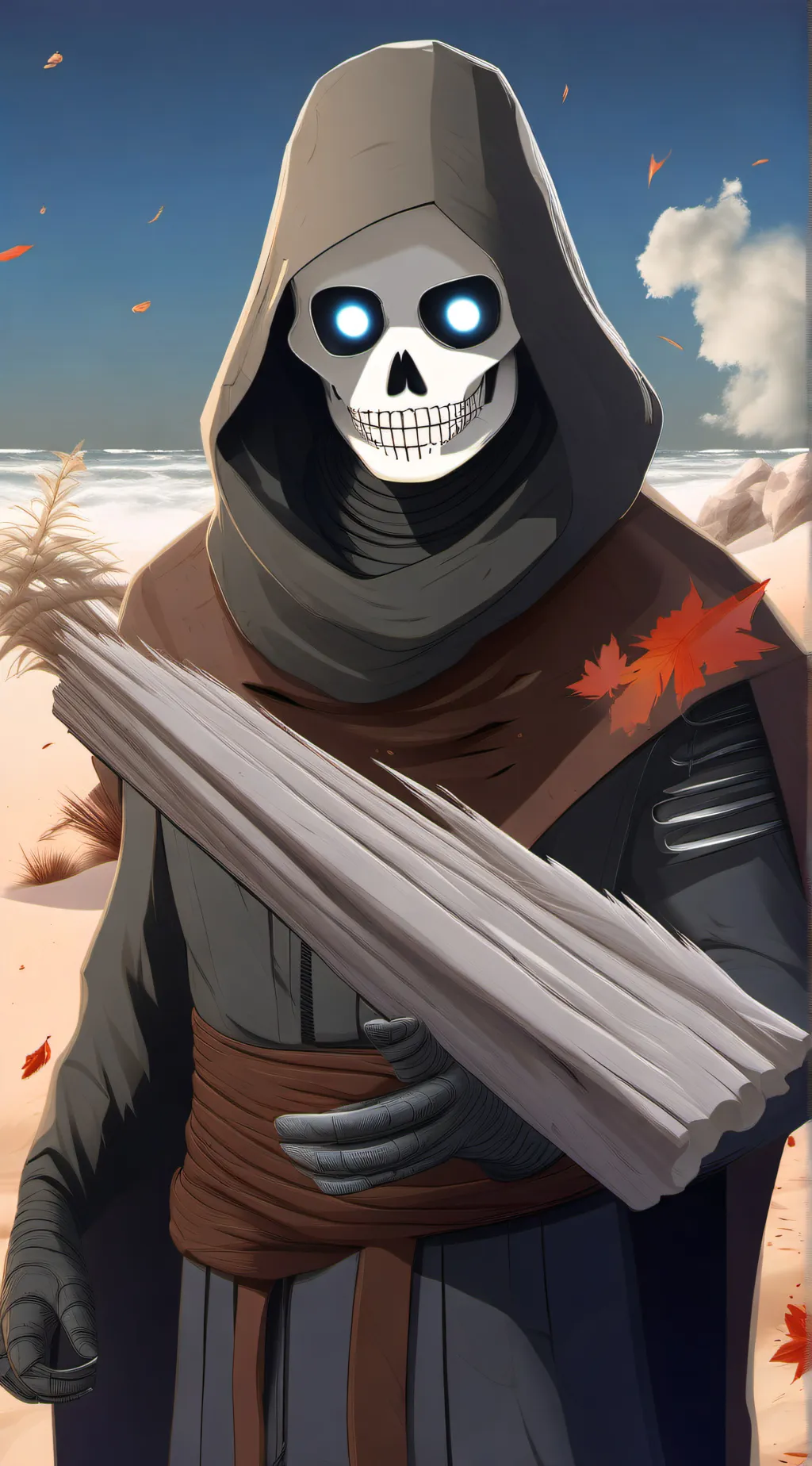 ai character: dust sans background
