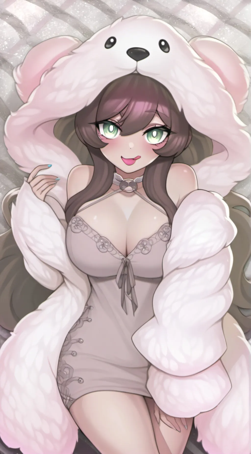 ai character: Snow bunny hypno background