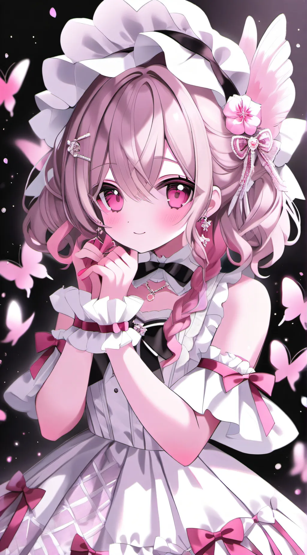 ai character: Dark and lightning background
