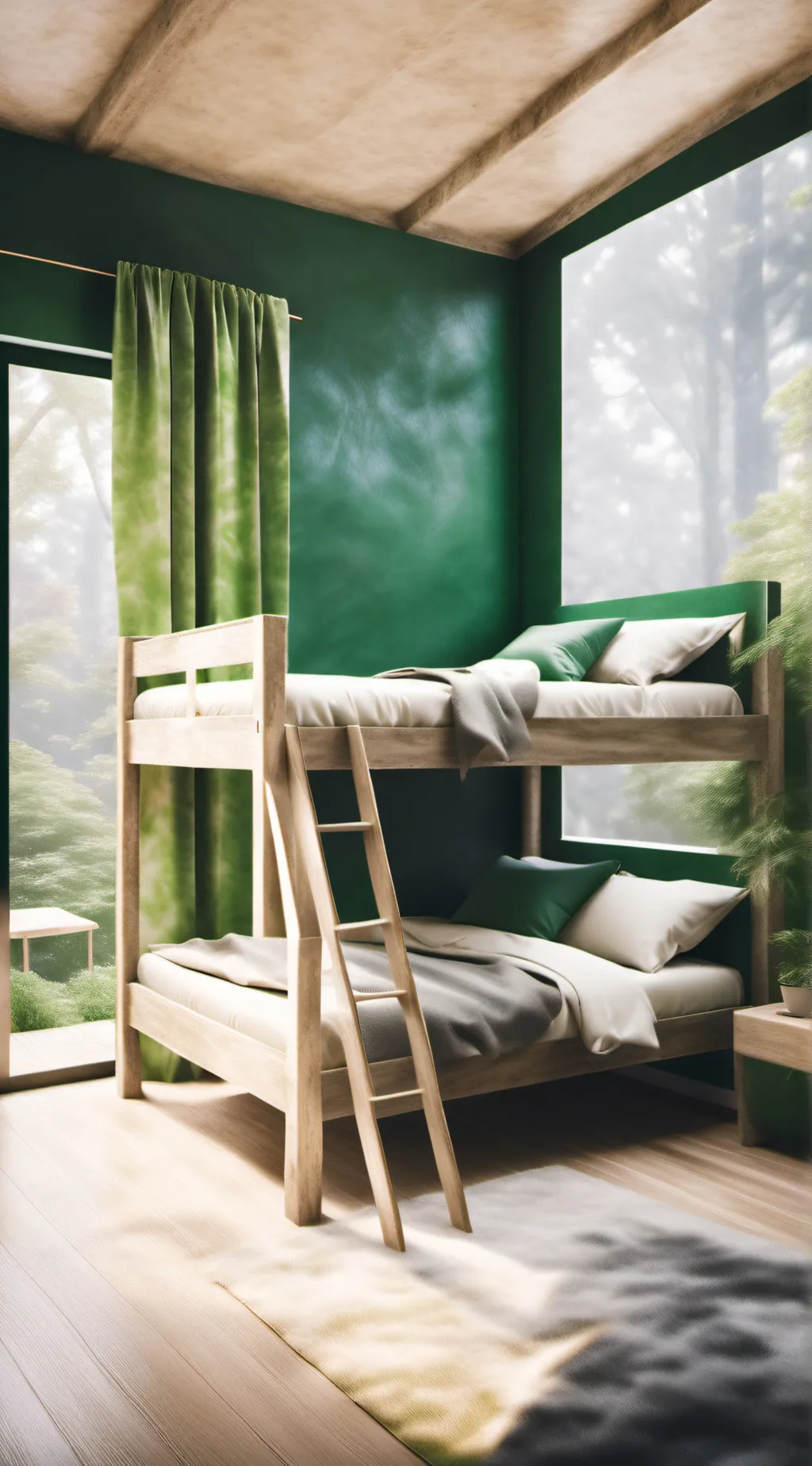 ai character: Bunkbed background