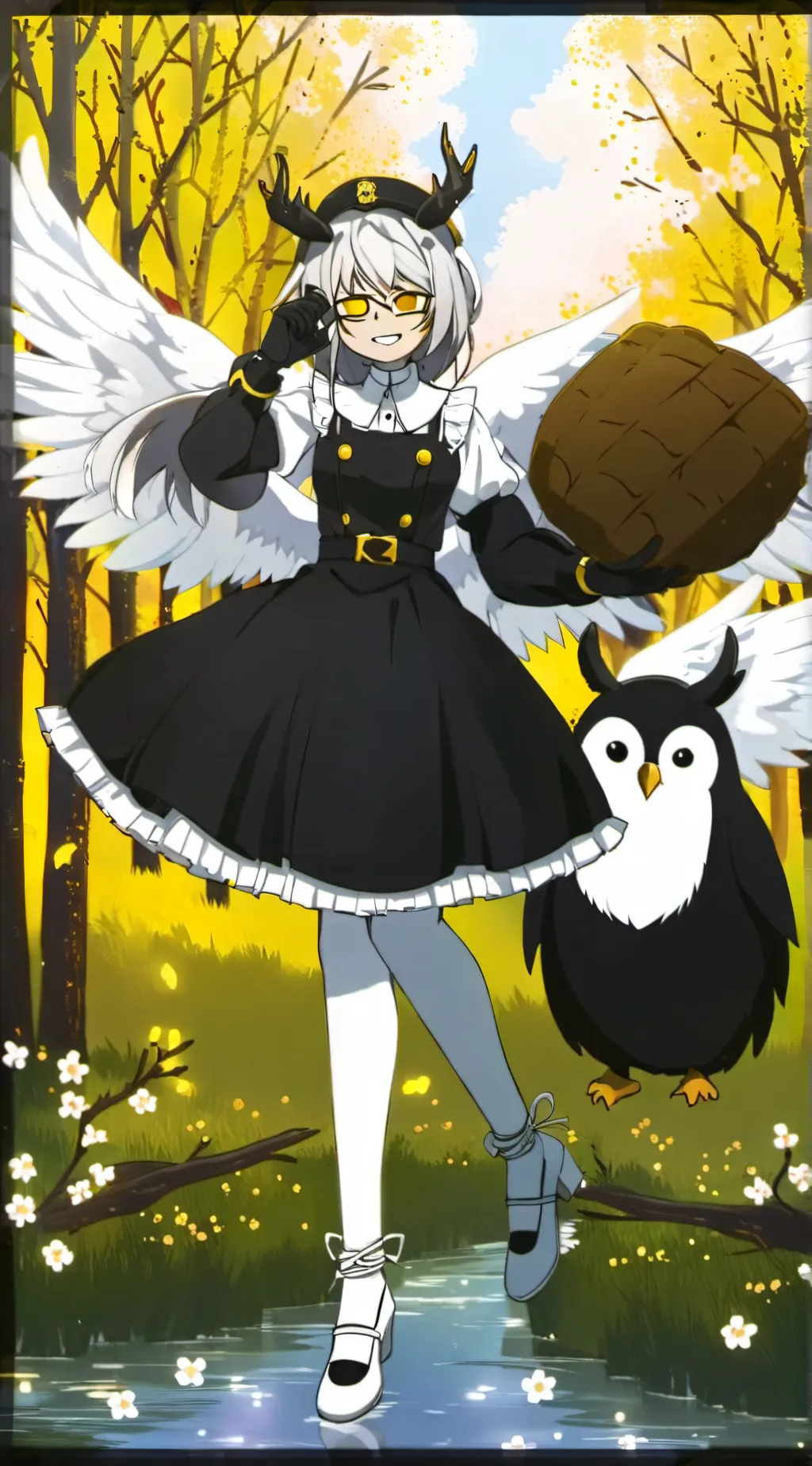ai character: Mha X forest  background