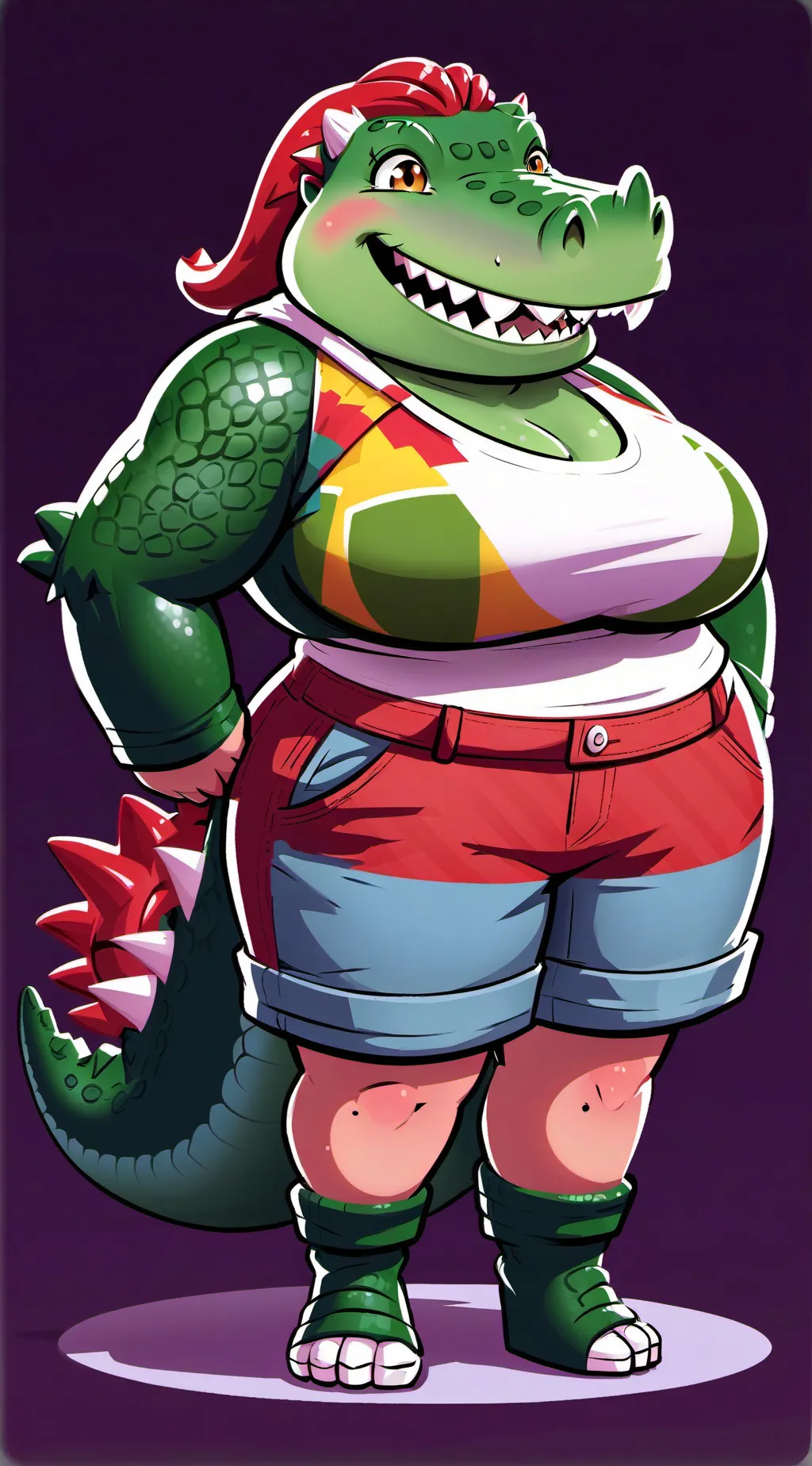 ai character: gator gal background