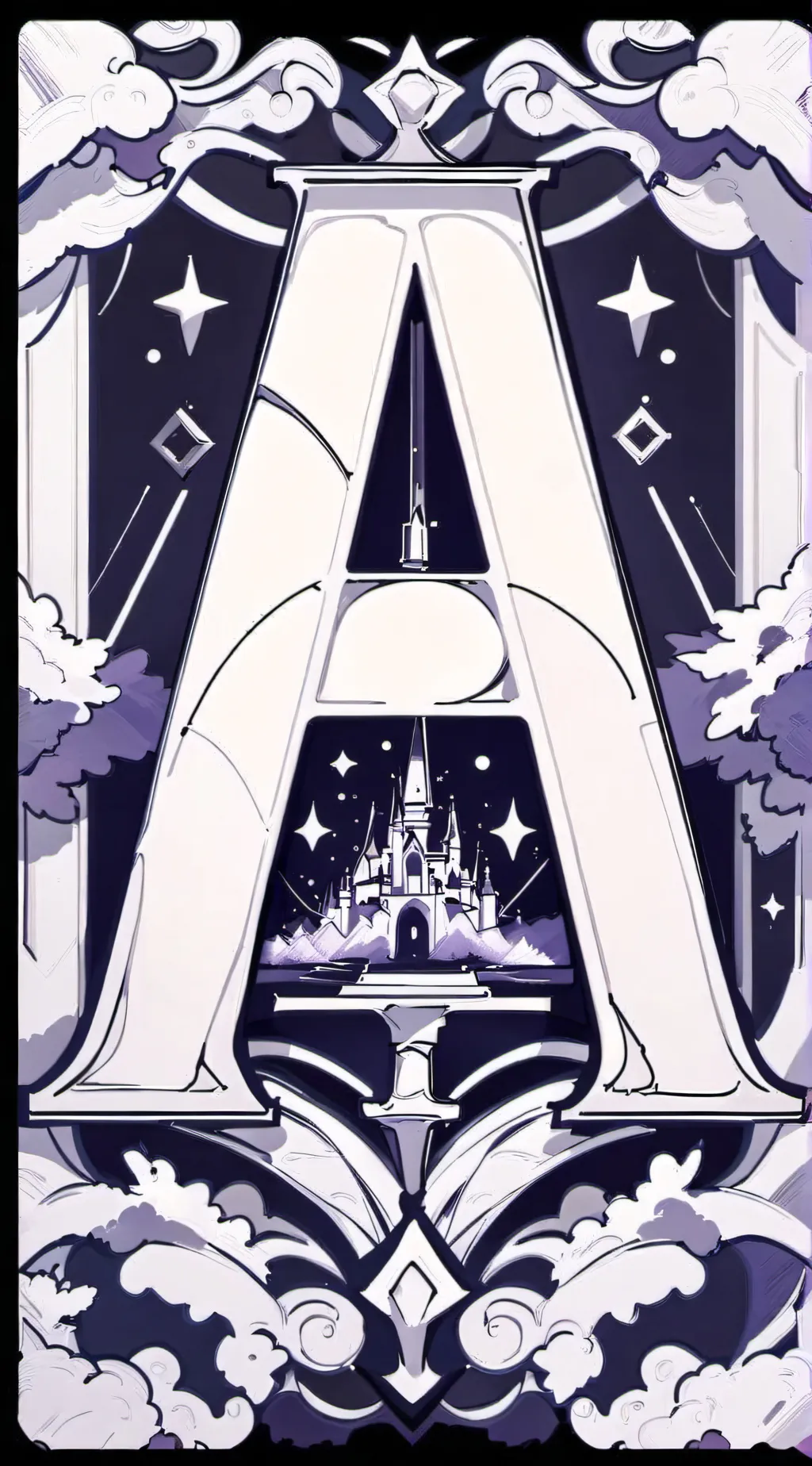 ai character: Violet background