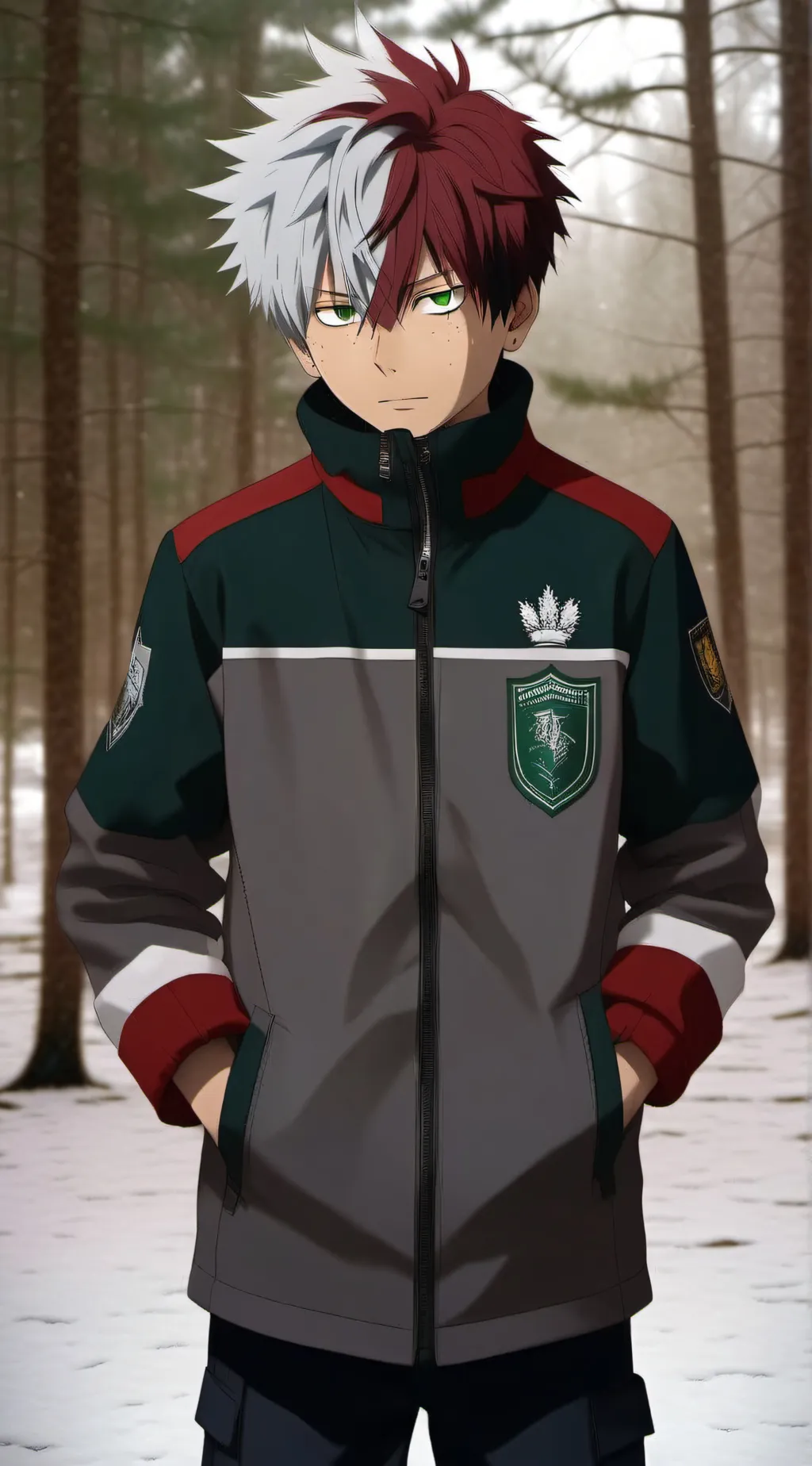 ai character: Shoto Todoroki  background