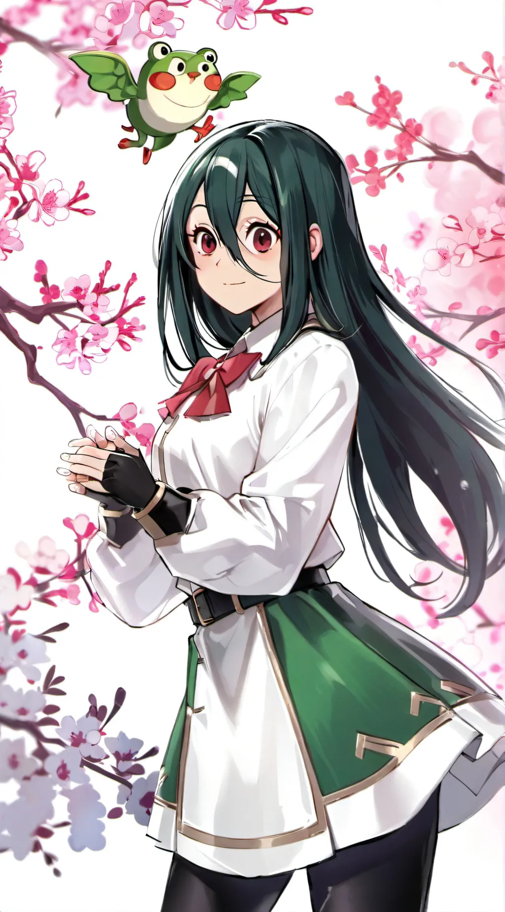 ai character: Tsuyu asuiiii!! background