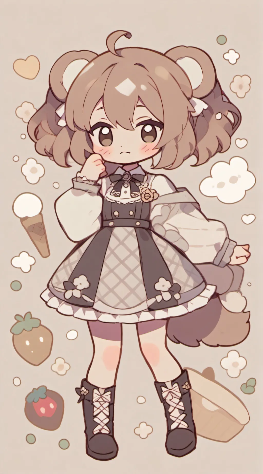 ai character: smilling critters  background
