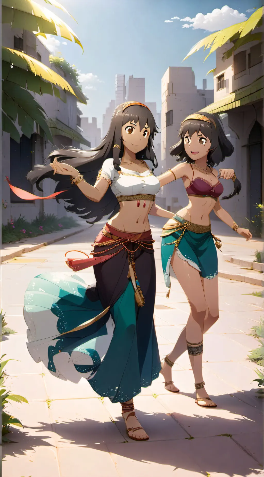 ai character: Tione and Tiona background