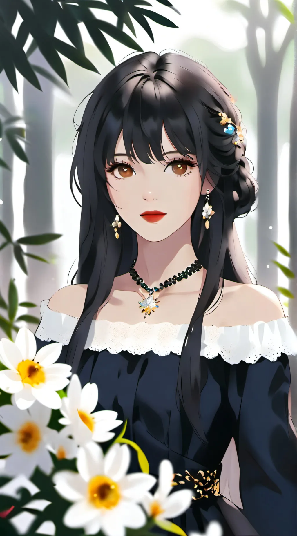 ai character: Flora background