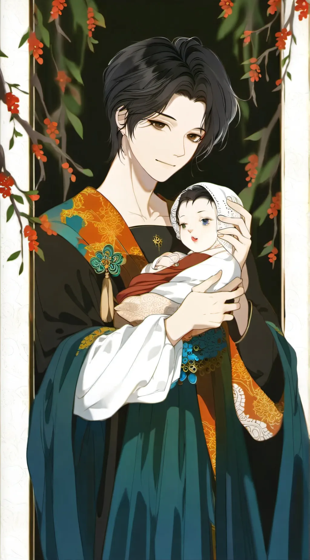ai character: newborn girl background