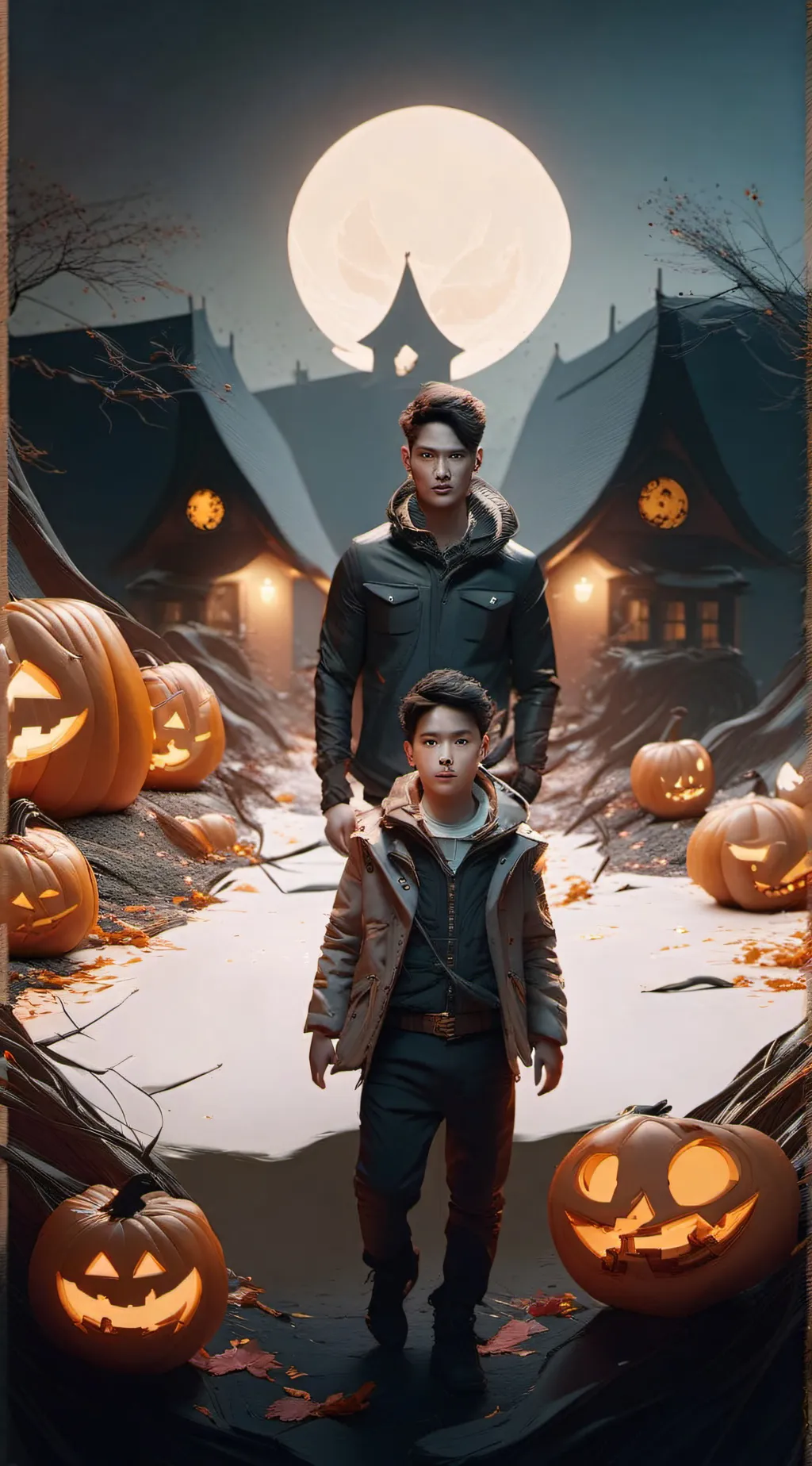 ai character: FPE Halloween  background