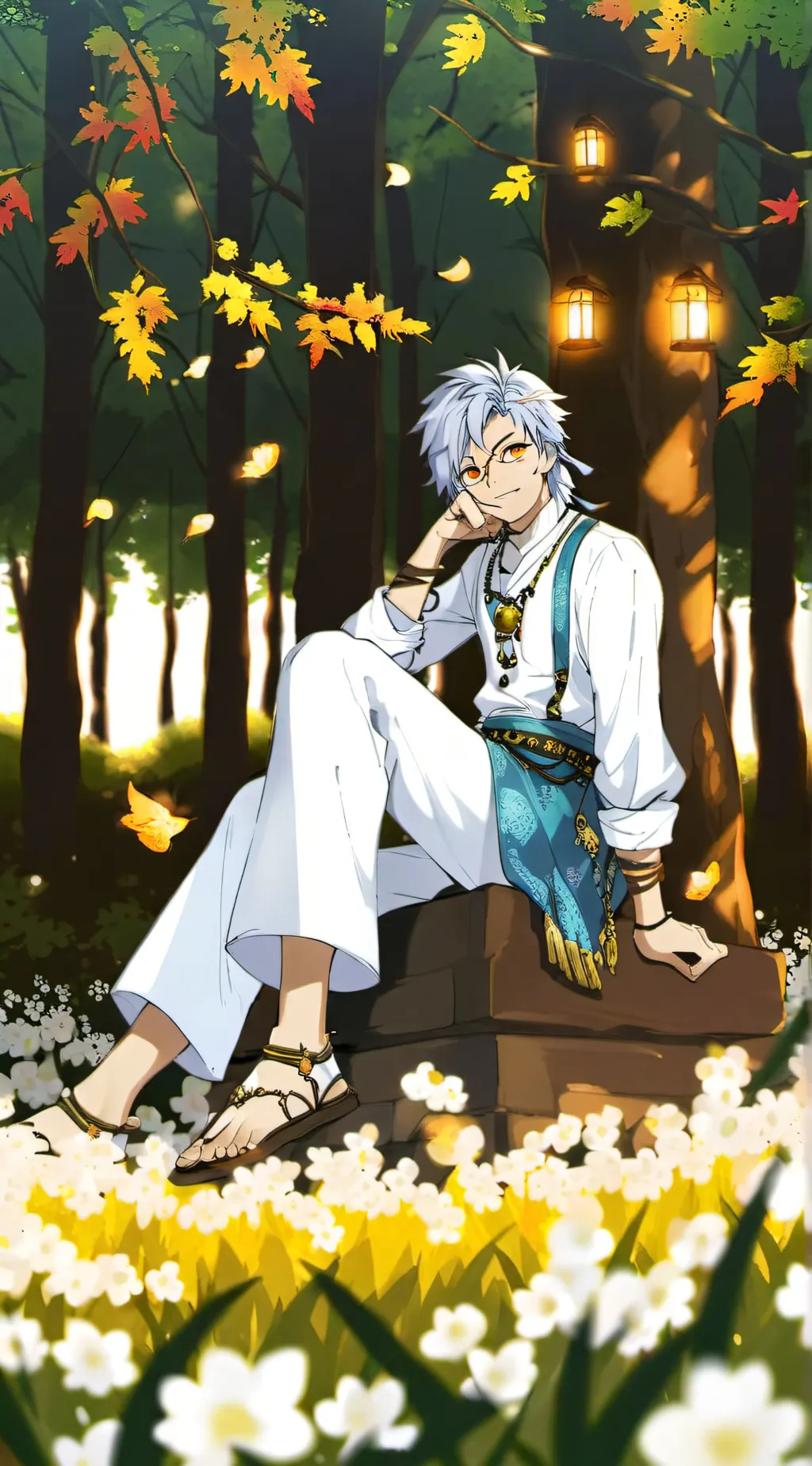 ai character: class 1-a walk in background