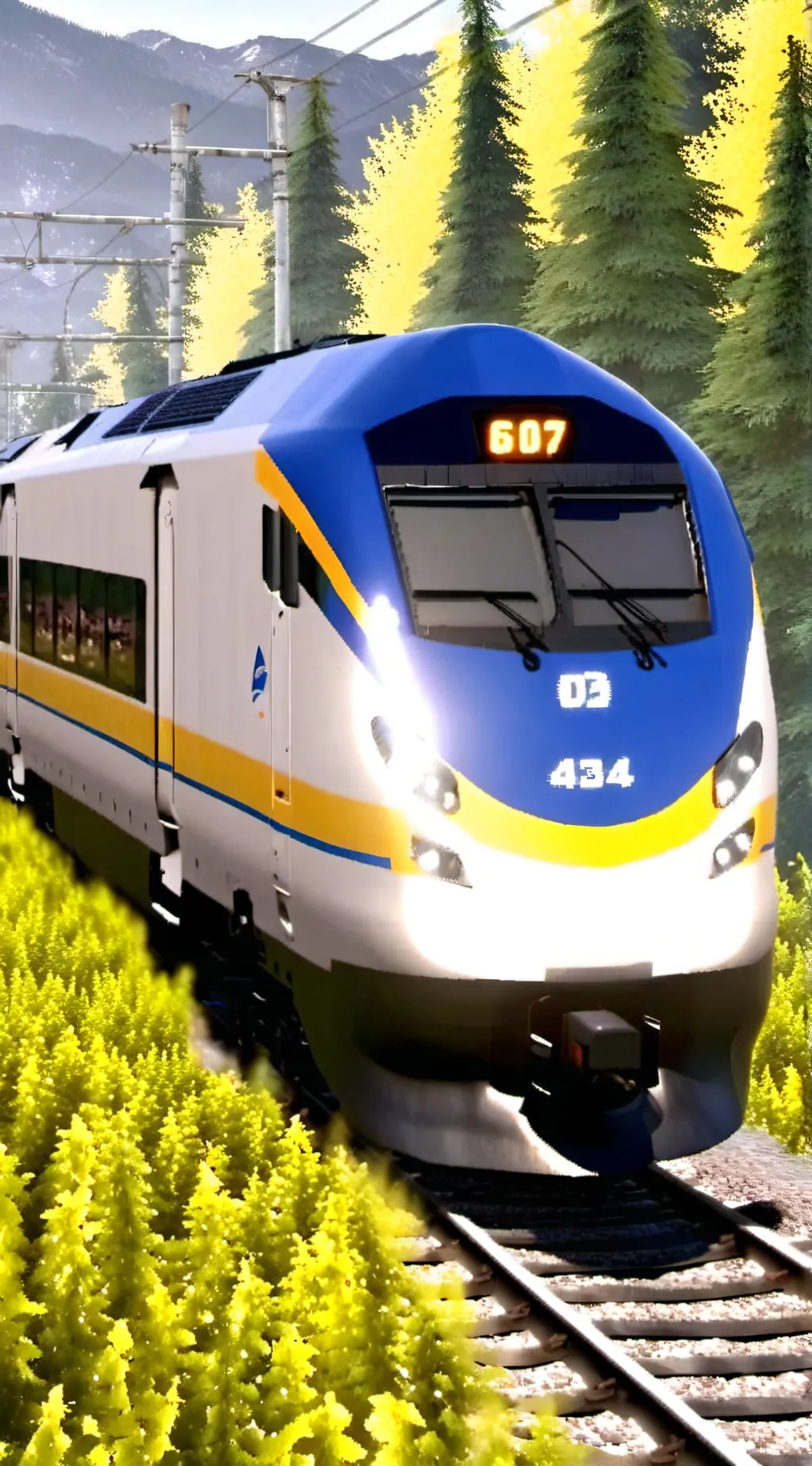 ai character: Via rail train background