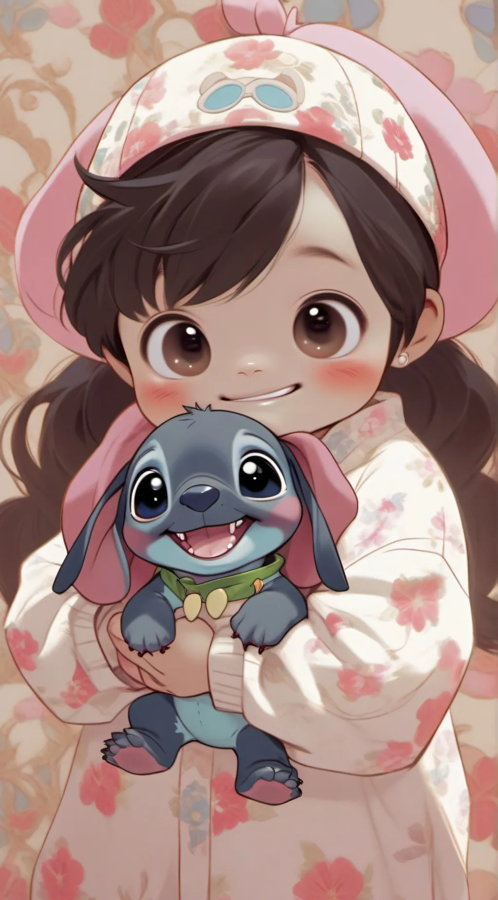 ai character: stitch  background
