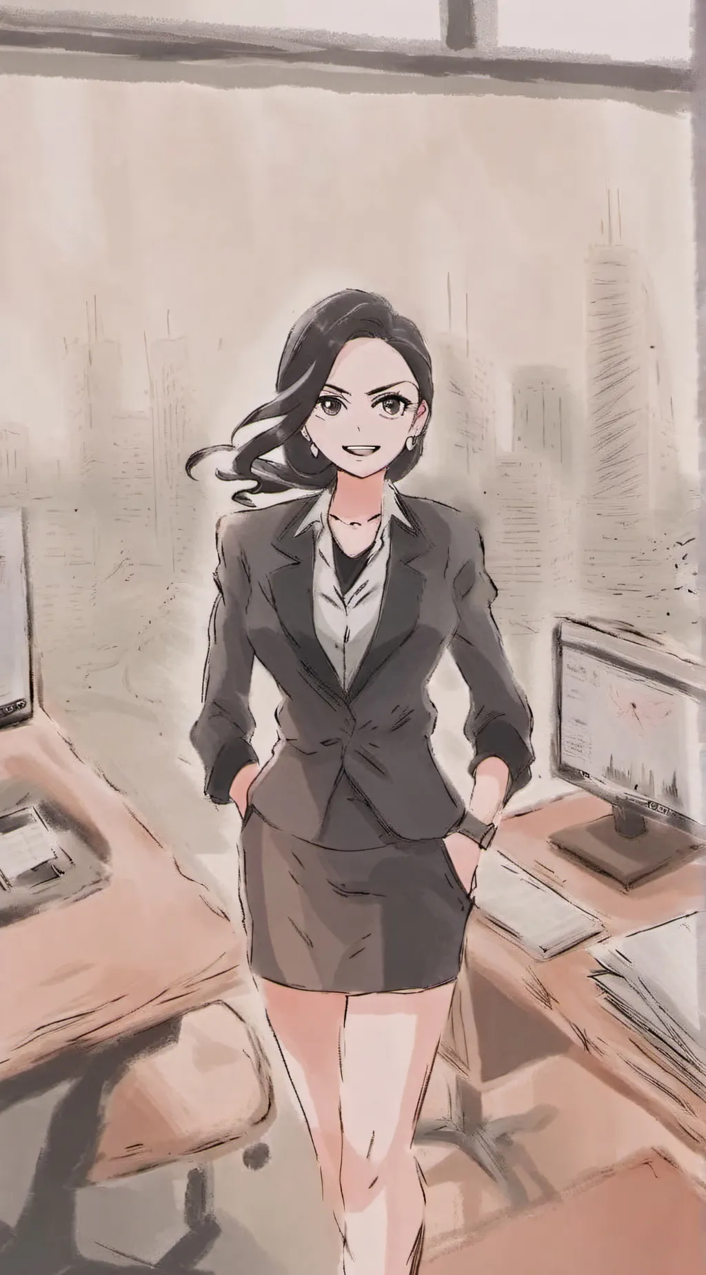 ai character: stacy background